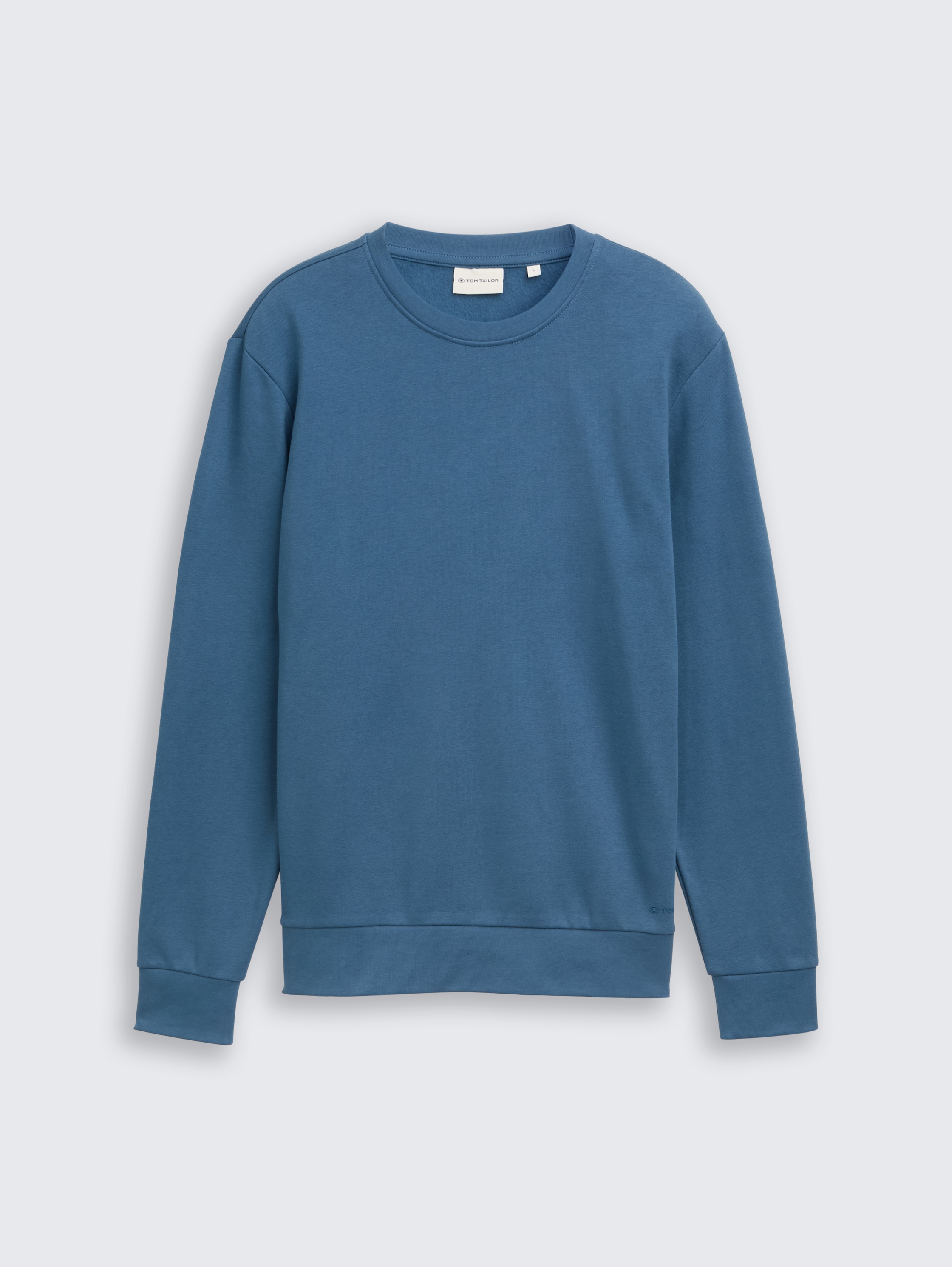 Basic Sweatshirt in Unifarben - real_teal_blue - 