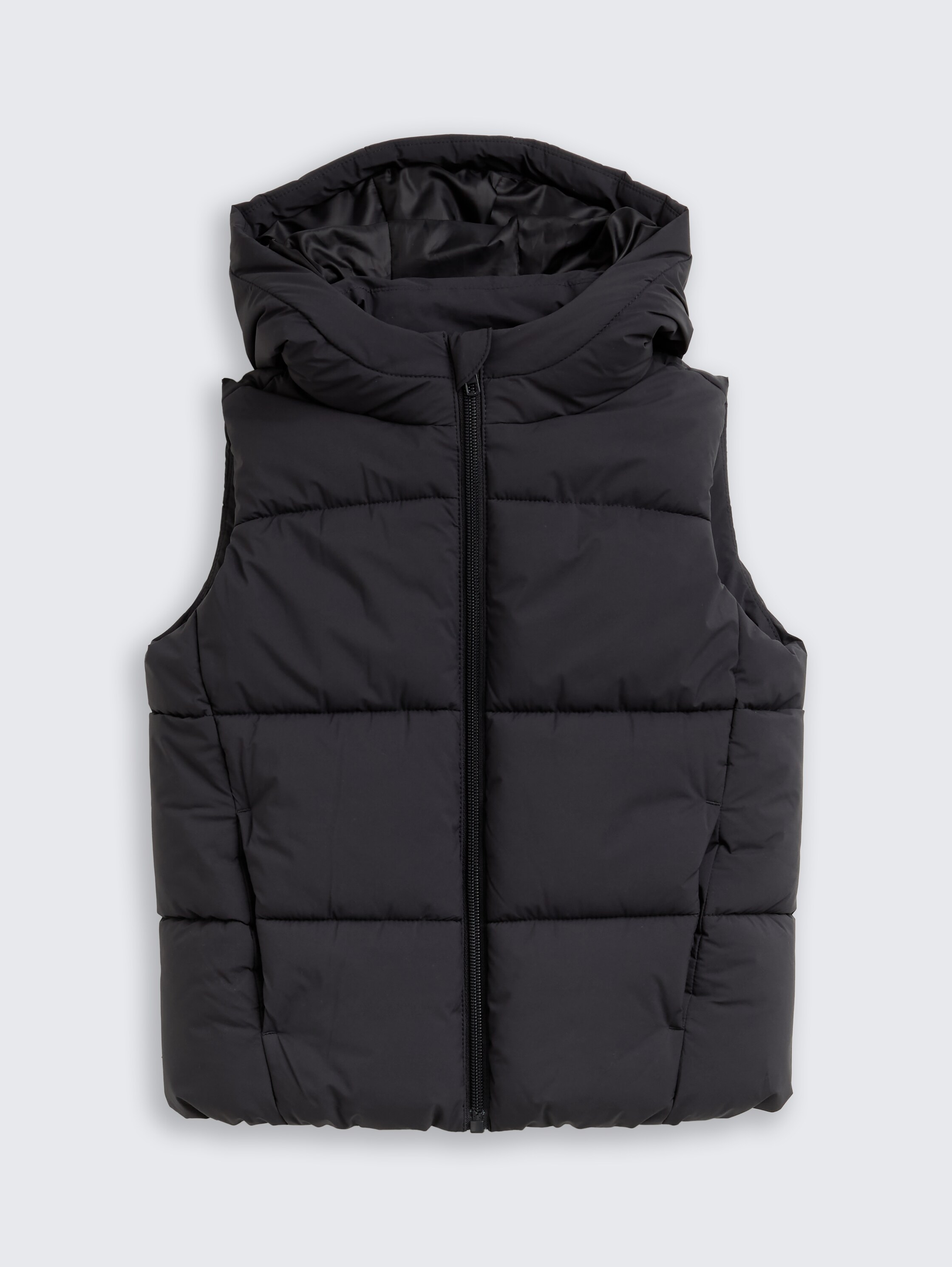 Puffervest met capuchon - coal grey - Product vooraanzicht