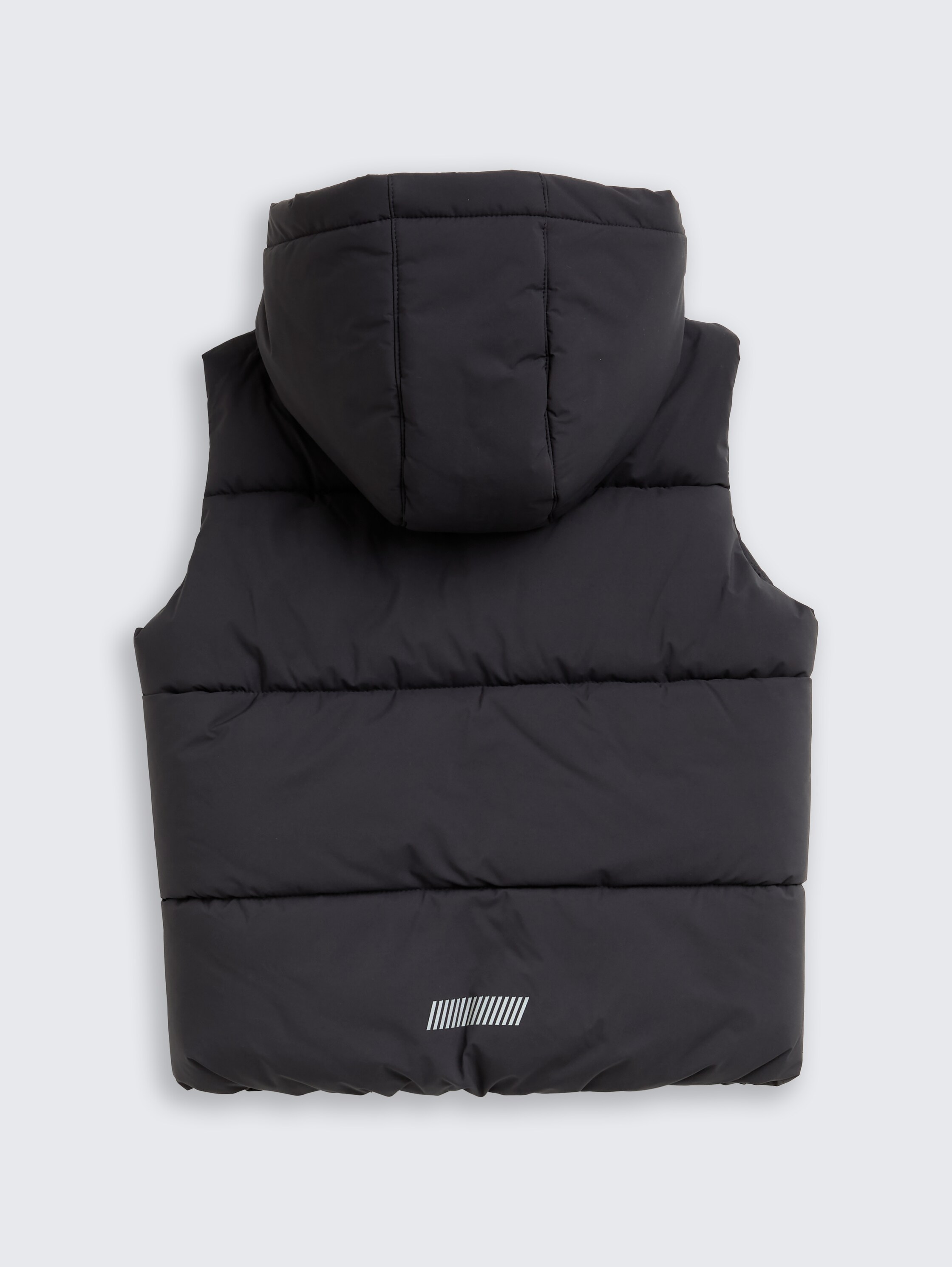 Puffervest met capuchon - coal grey