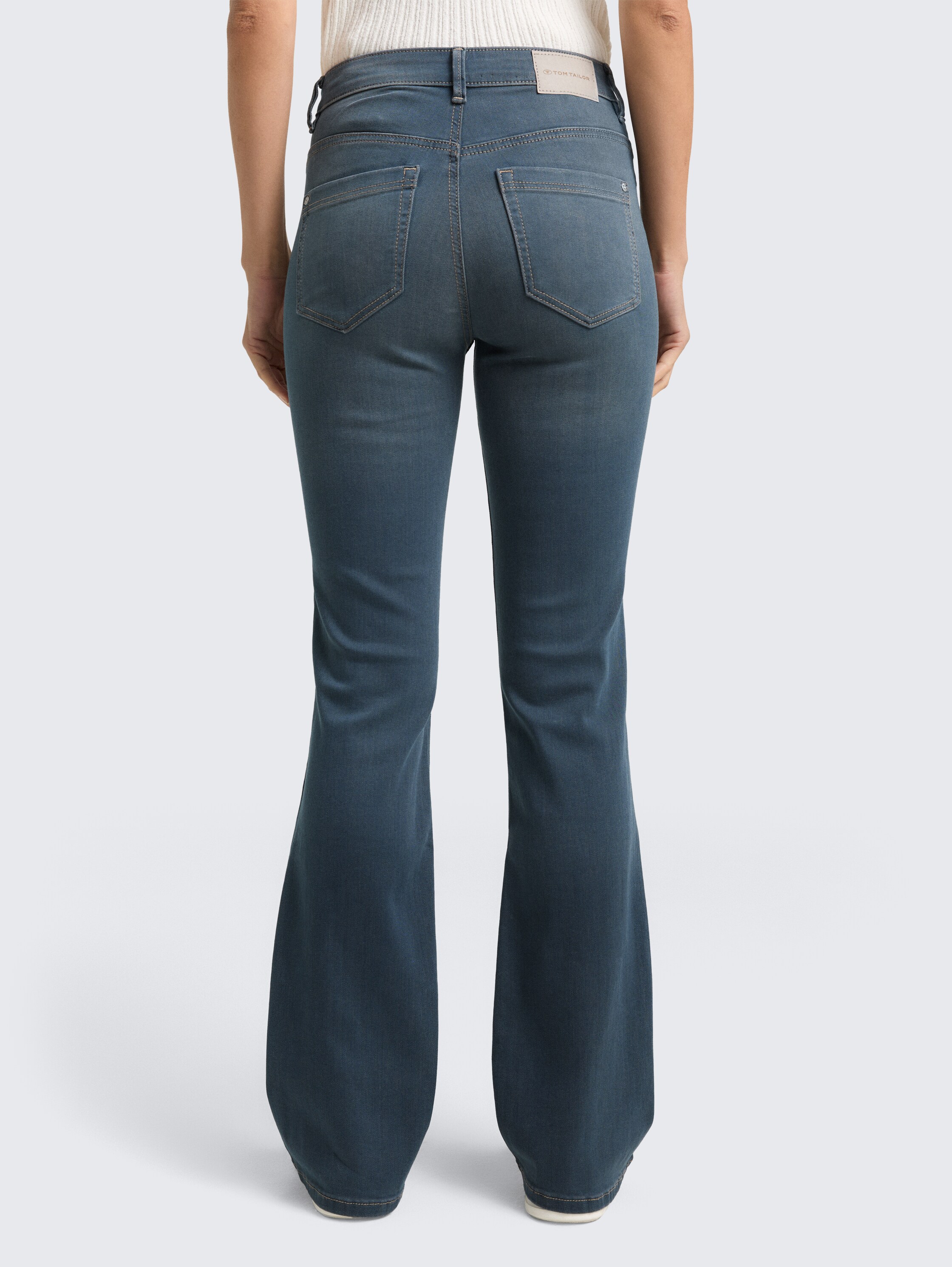TTSTELLA BOOTCUT jeans with stretch - mid_stone_blue_grey_denim - 