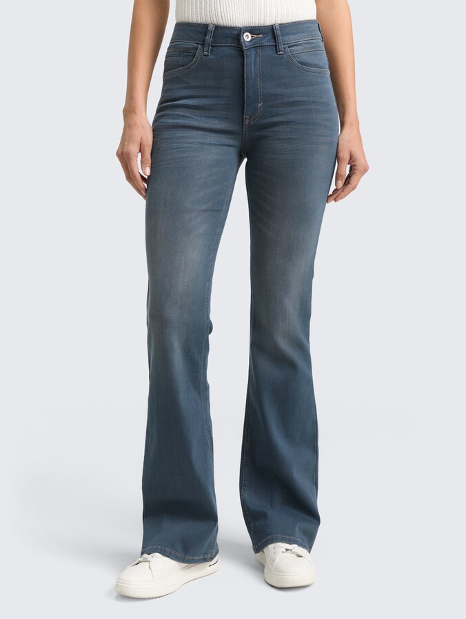 TTSTELLA BOOTCUT-jeans met stretch door Women, mid stone blue grey denim