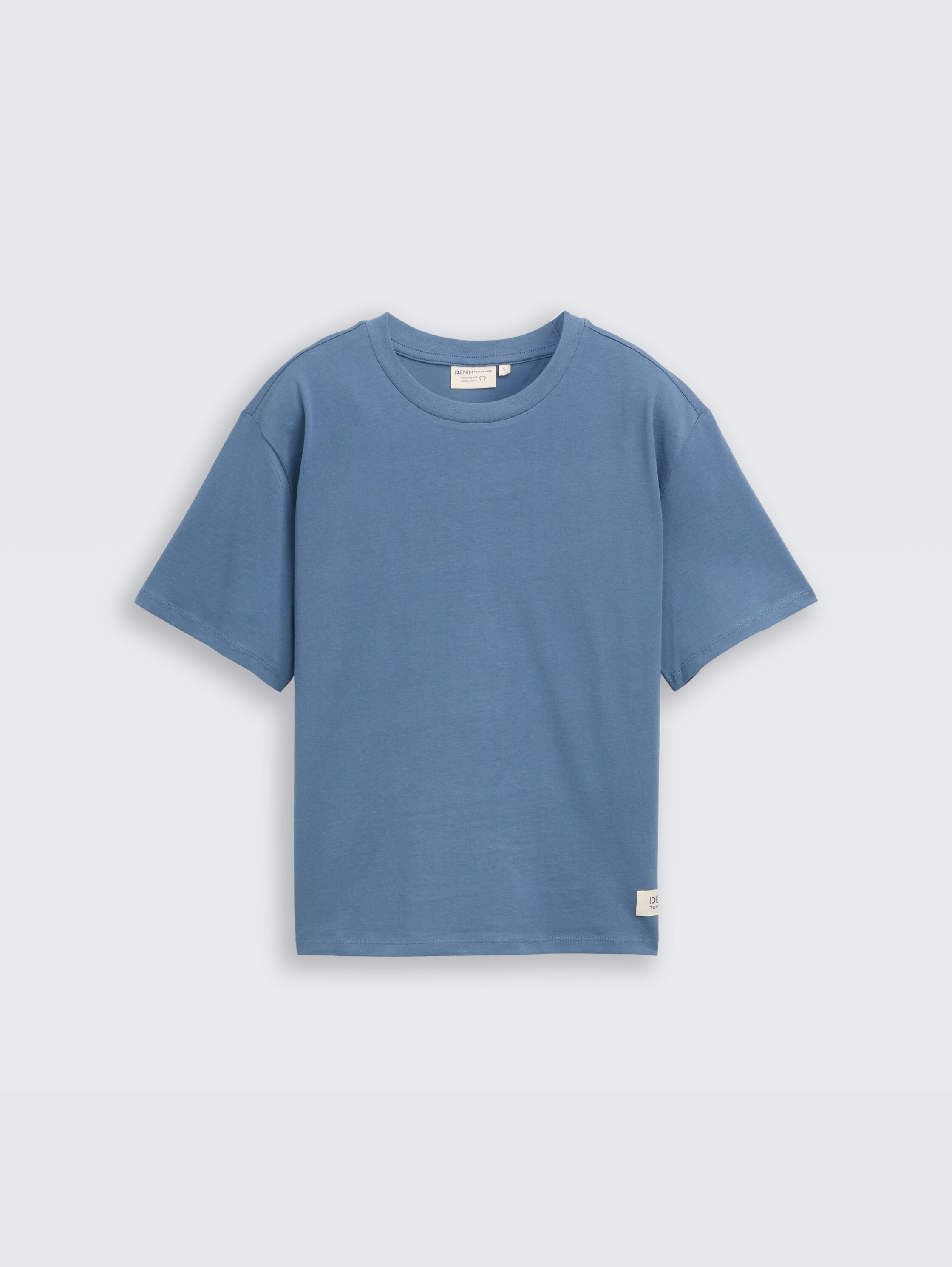 Boxy Fit T-Shirt - dusty_denim_blue - 