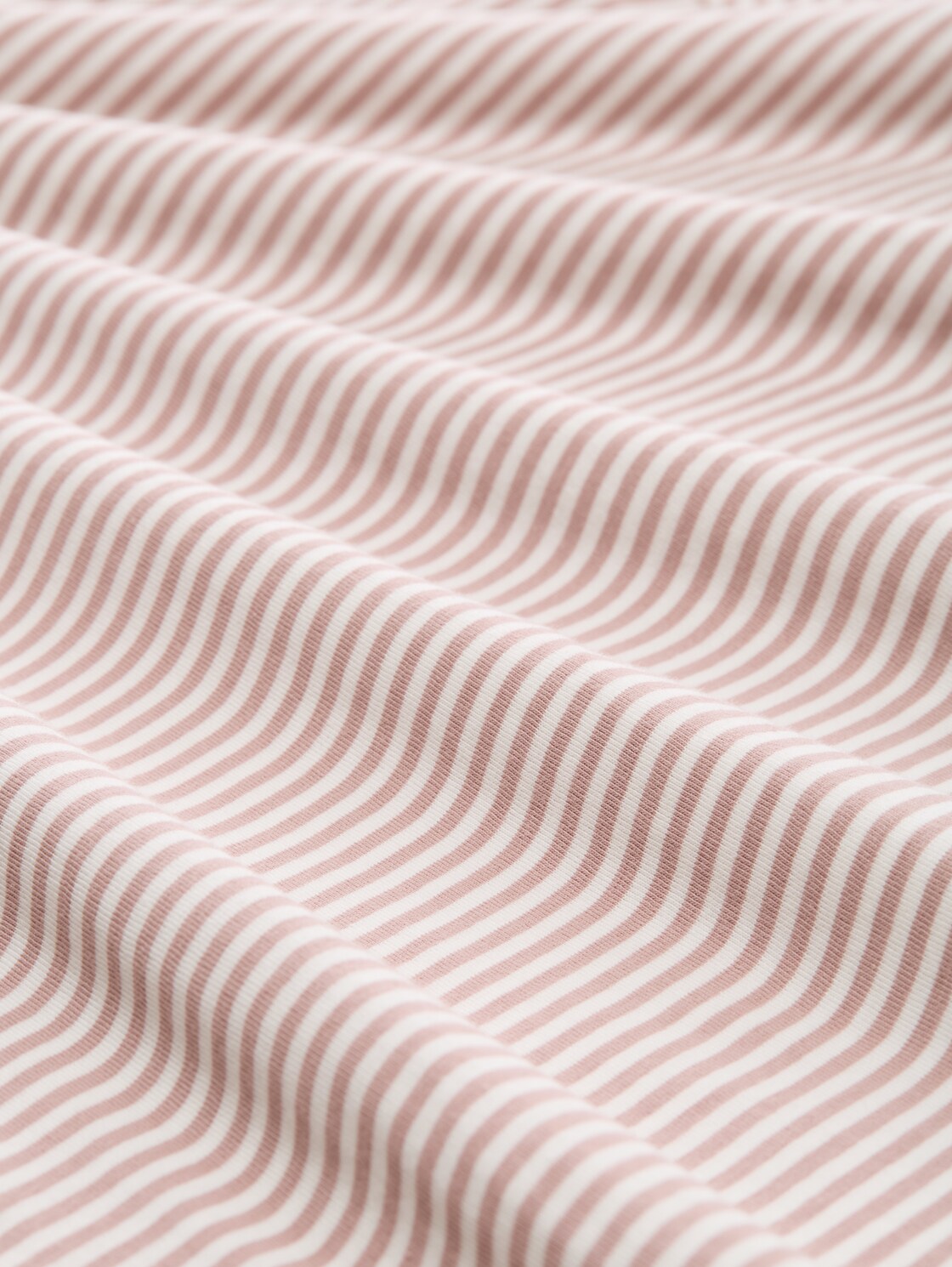 Boxy Fit T-Shirt - dusty rose white stripe - Material-Ansicht