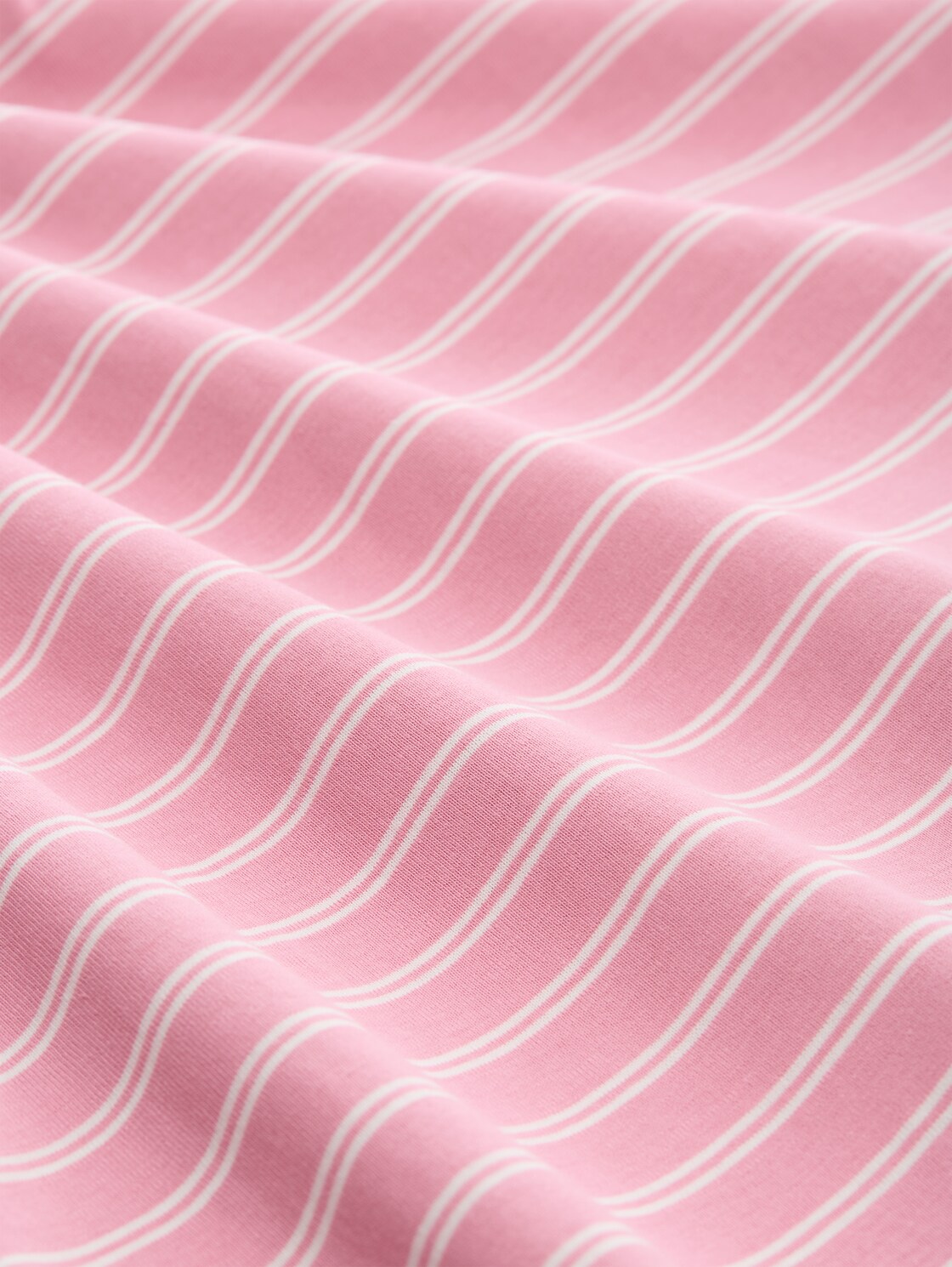 Boxy Fit T-Shirt - soft blush irregular stripe - Material-Ansicht