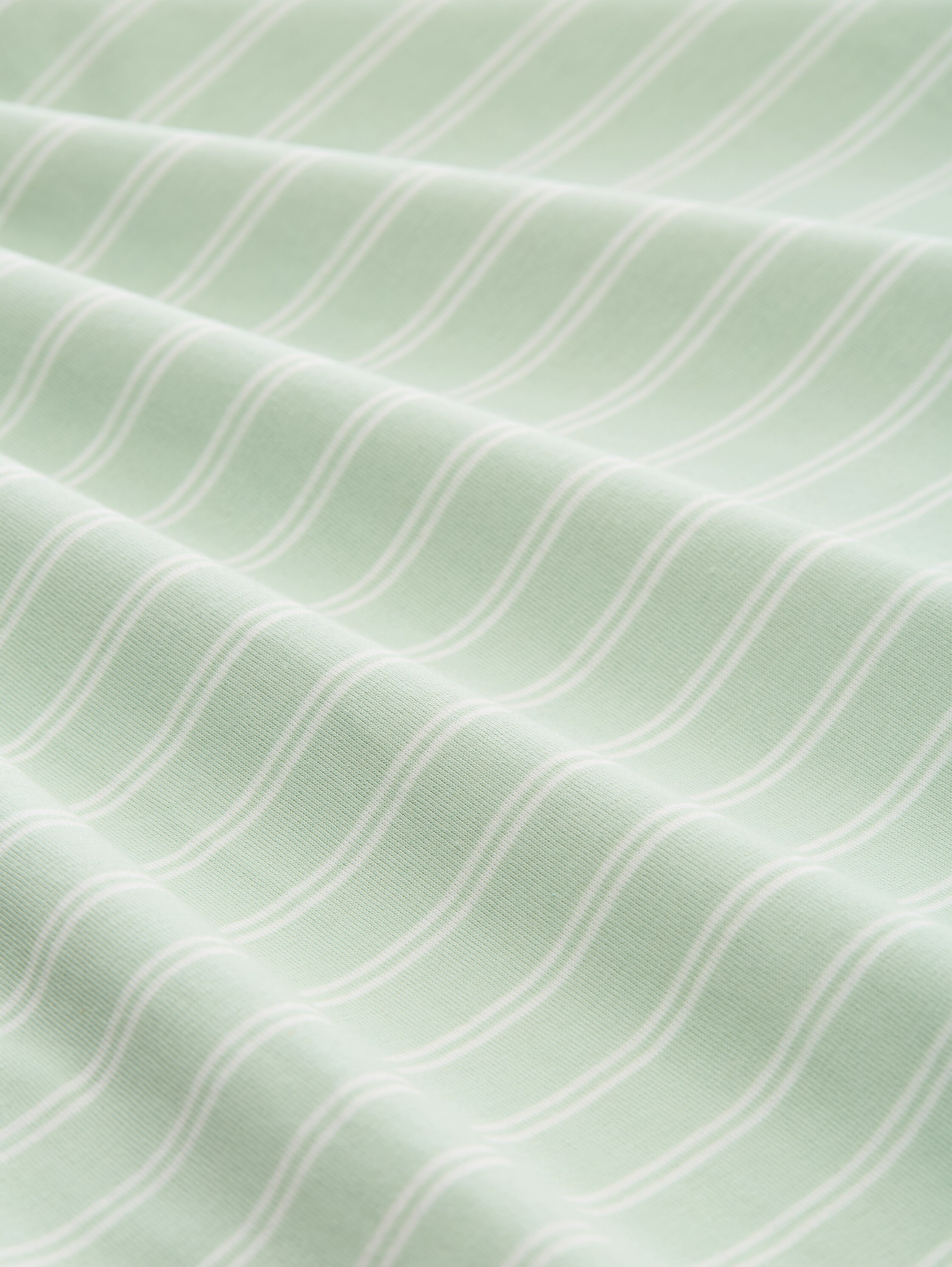 Boxy Fit T-shirt - matcha green irregular stripe - Materiaalweergave