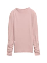 Nicht ausgewählt, Langarmshirt mit Raffärmeln von , rosa