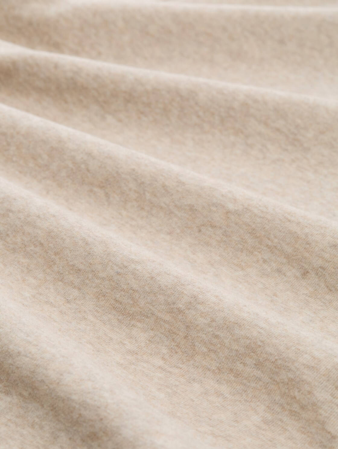 Shirt met lange mouwen en gerimpelde mouwen - cosy beige melange - Materiaalweergave