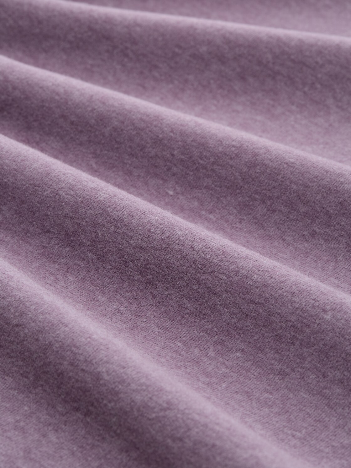 Langarmshirt mit Raffärmeln - dark lavender melange - Material-Ansicht