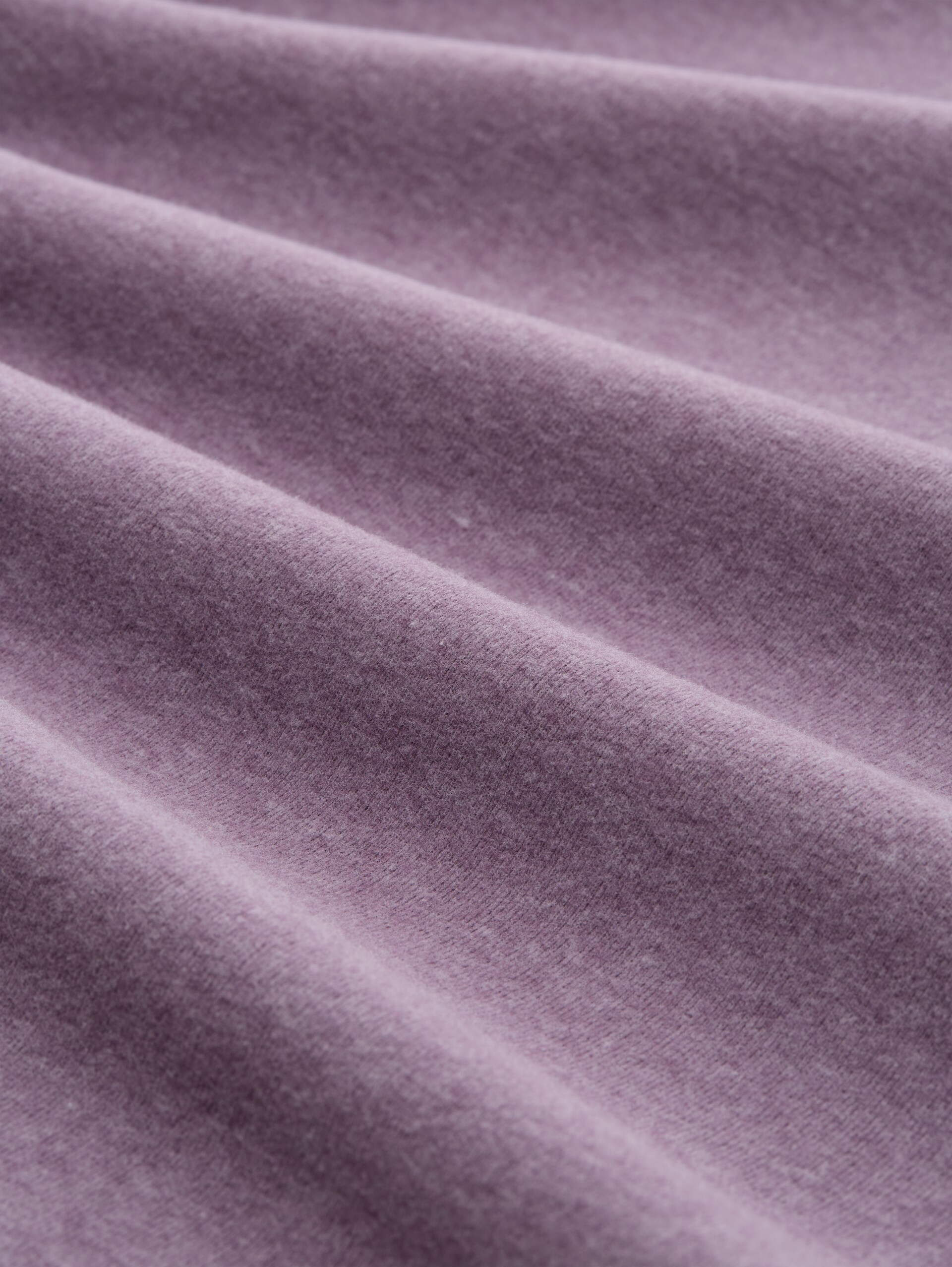 Long-sleeved shirt with gathered sleeves - dark lavender melange - Material view