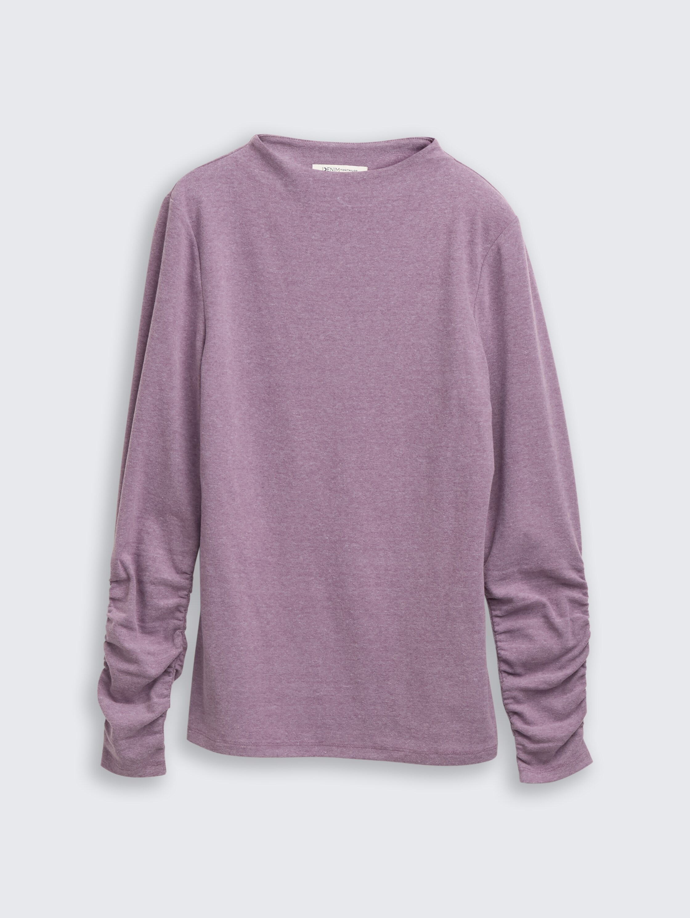 Langarmshirt mit Raffärmeln - dark_lavender_melange - 