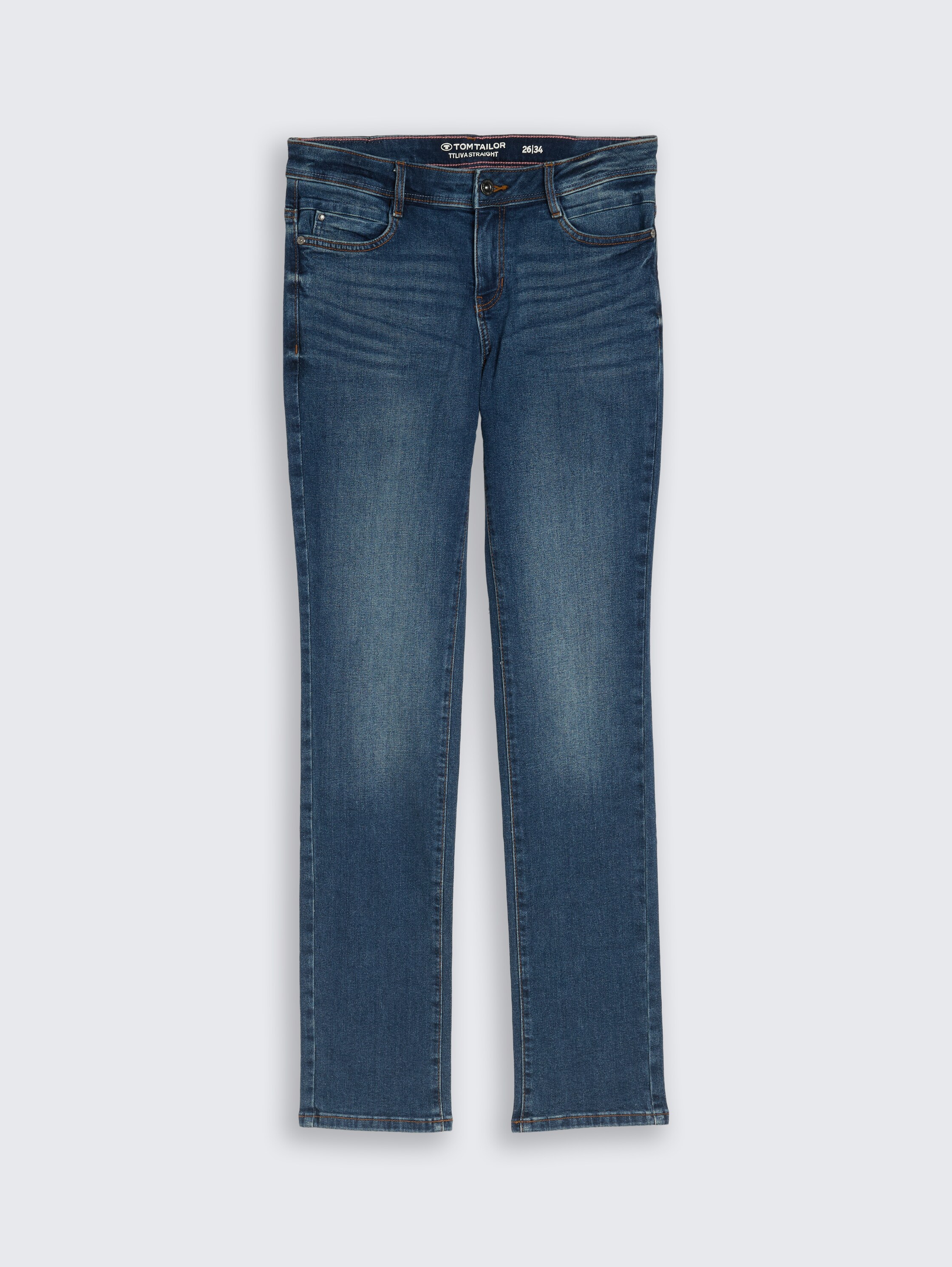 TTLIVA STRAIGHT Jeans - clean_mid_stone_blue_denim - 
