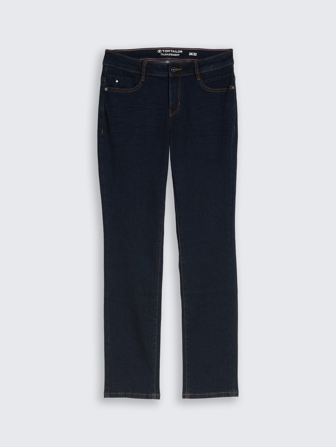 TTLIVA STRAIGHT Jeans - Clean Rinsed Blue Denim - Front product view