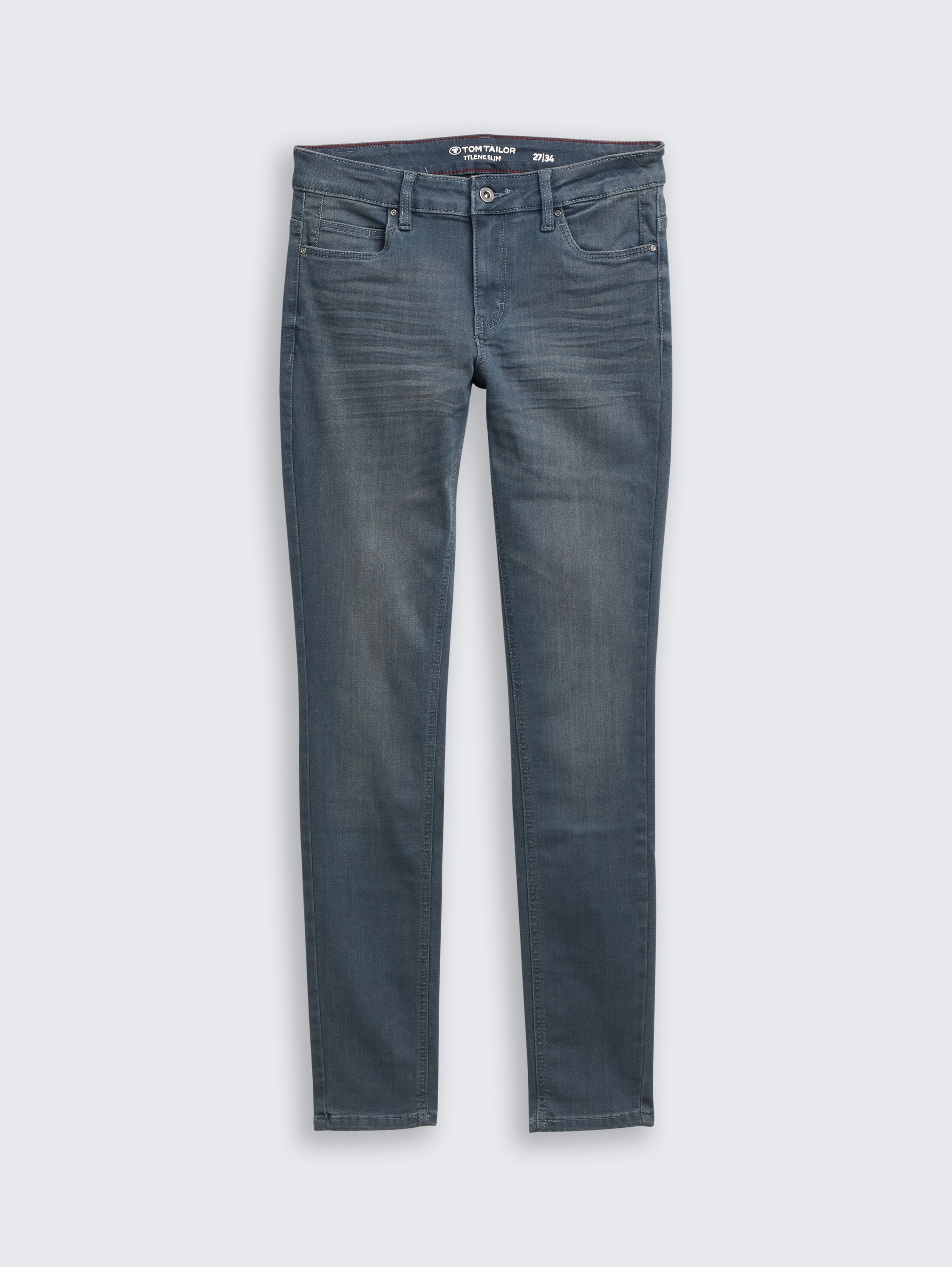 TTLENE SLIM jeans - mid stone blue grey denim - Front product view