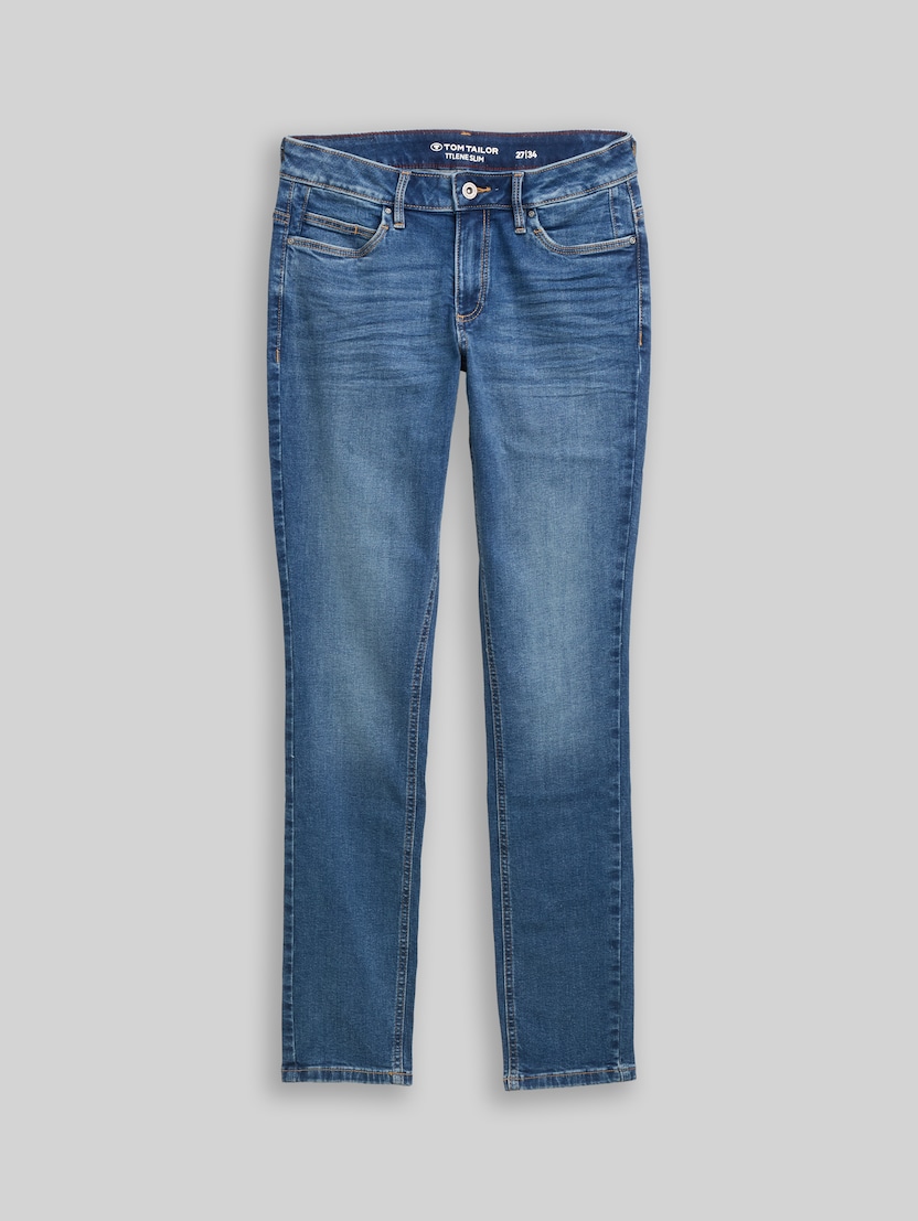 TTLENE SLIM Jeans mit Stretch von Women, Clean Mid Stone Blue Denim