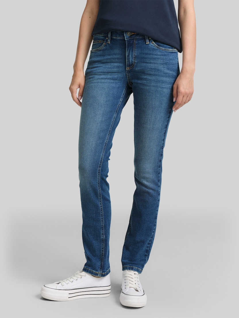 TTLENE SLIM Jeans mit Stretch von Women, Clean Mid Stone Blue Denim