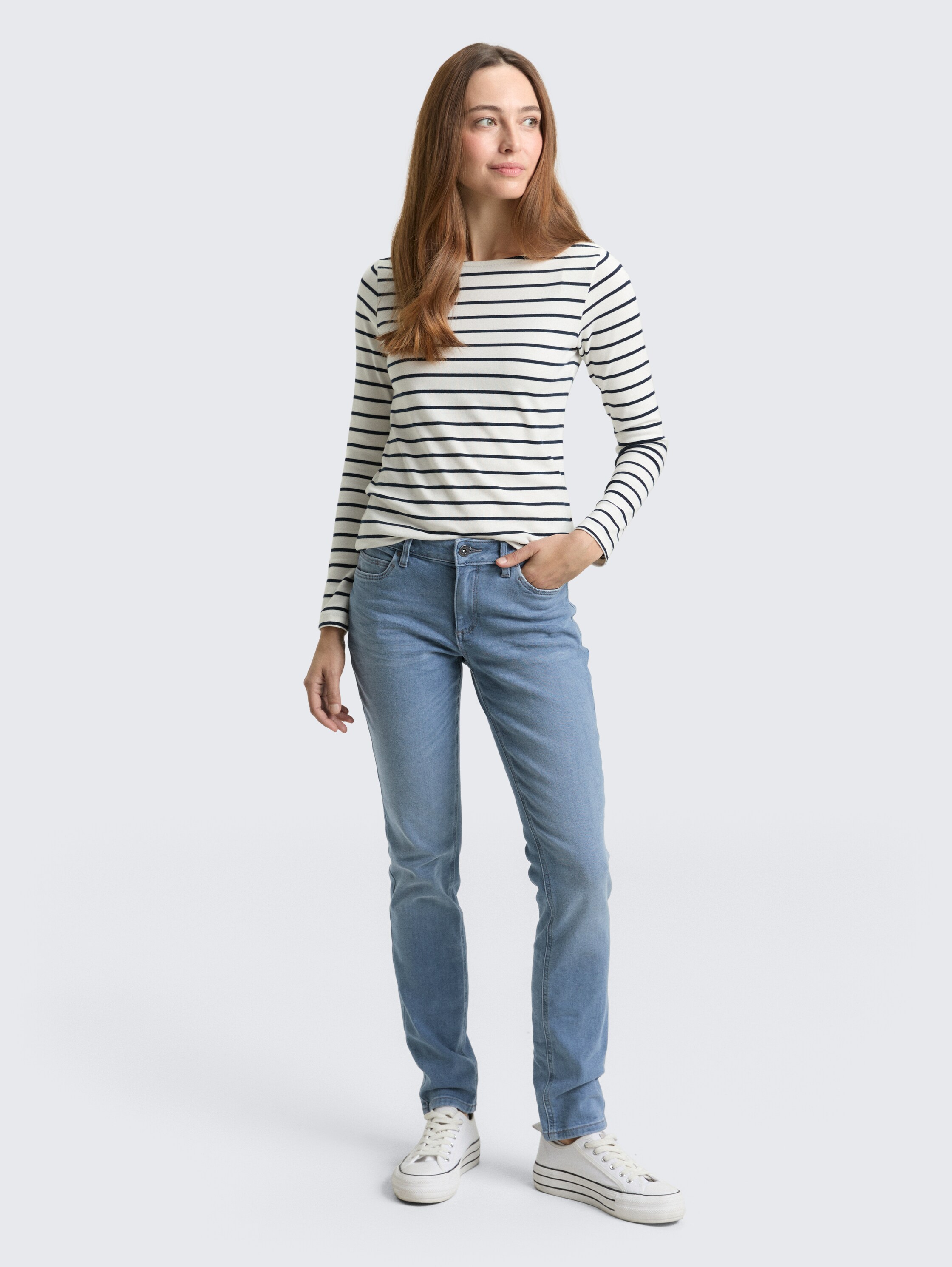 TTLENE SLIM Jeans - blue grey denim - Model-Vorderansicht