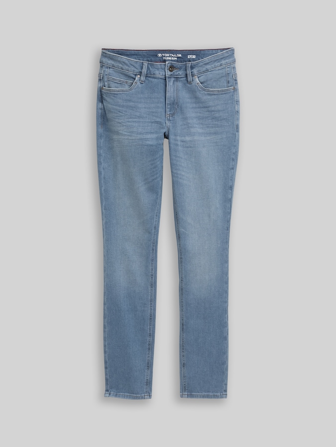 Jeans TTLENE SLIM extensibles par Women, blue grey denim