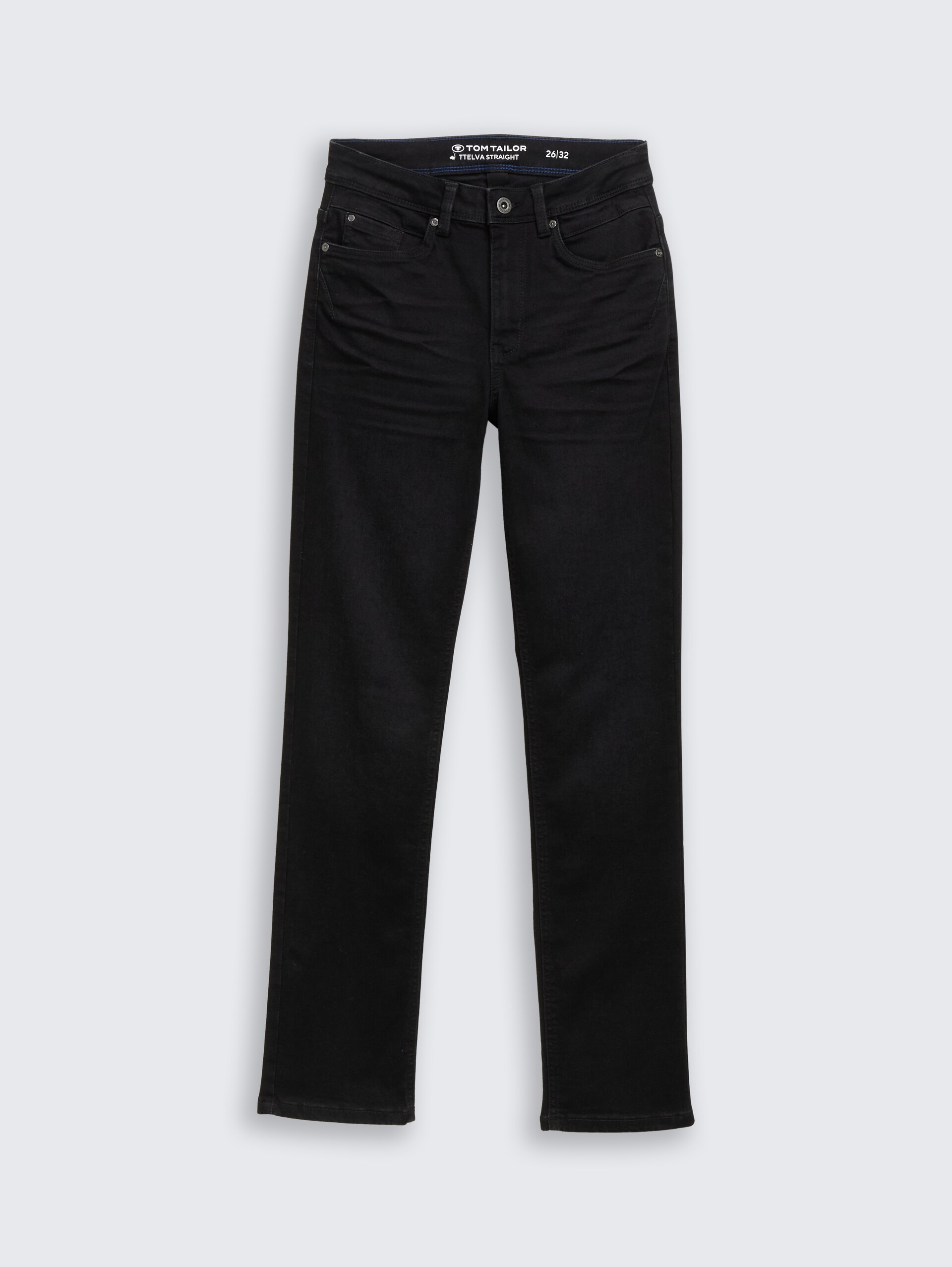 TTELVA STRAIGHT High Waist Jeans - black denim - Vorder-Produkt-Ansicht