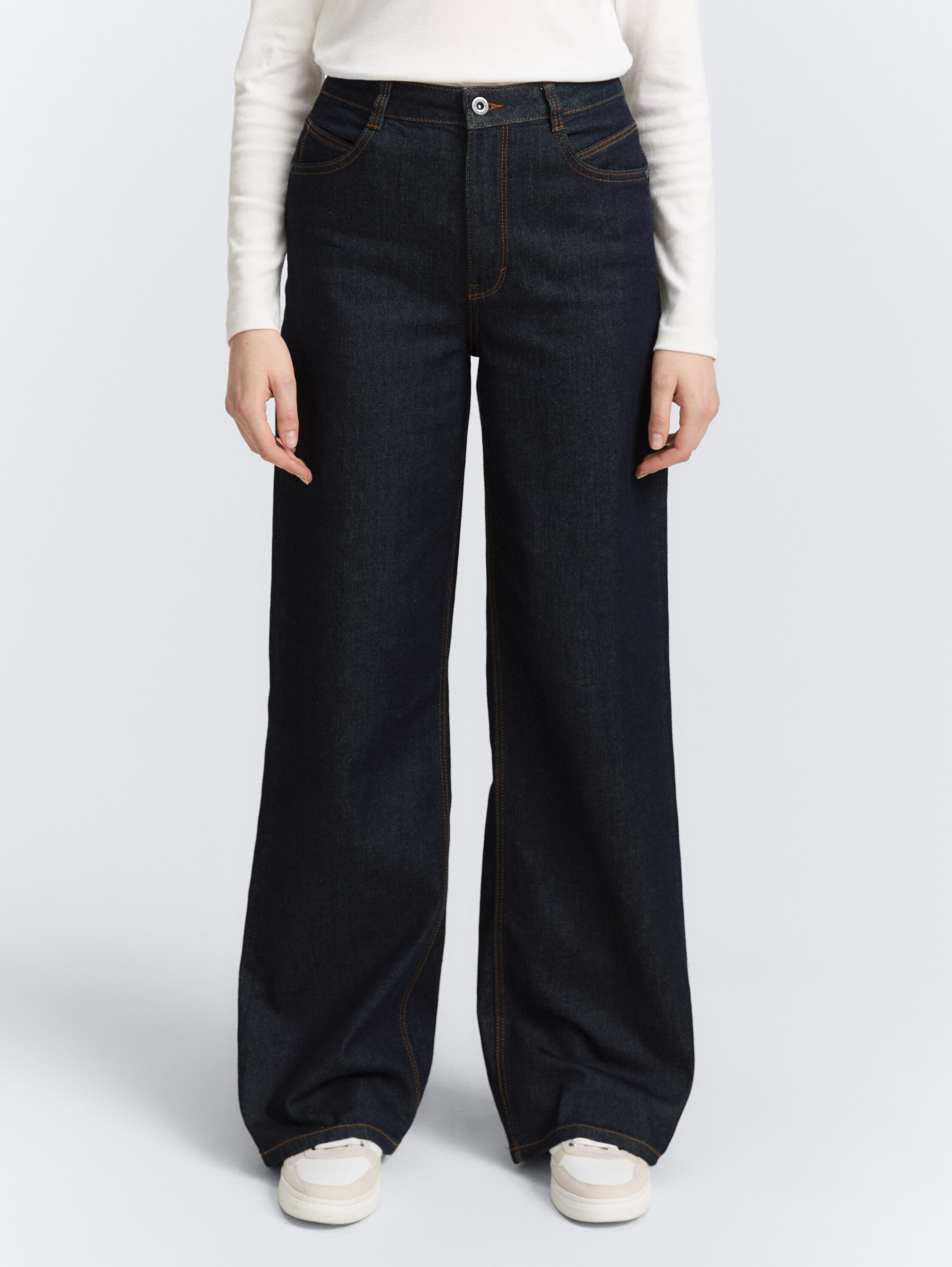 TTMADINA WIDE jeans - clean_rinsed_blue_denim - 