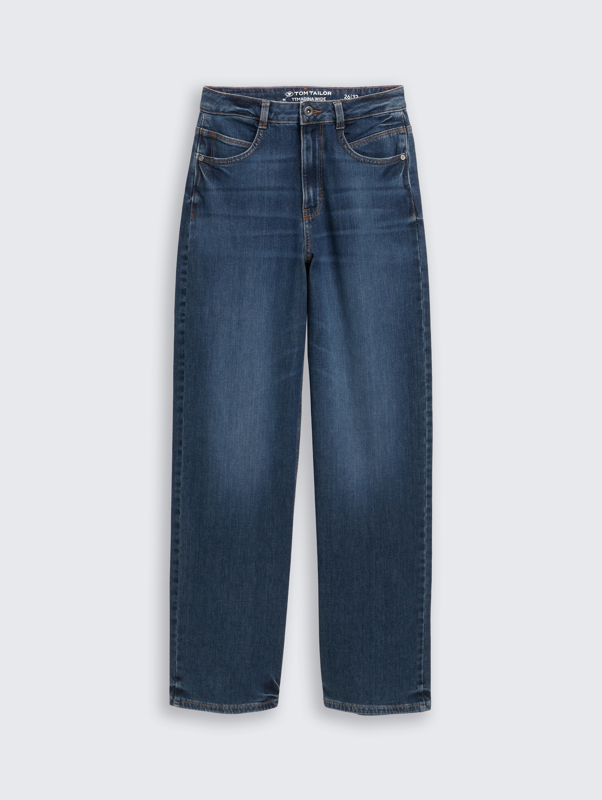 TTMADINA WIDE Jeans - Used Mid Stone Blue Denim - Front product view