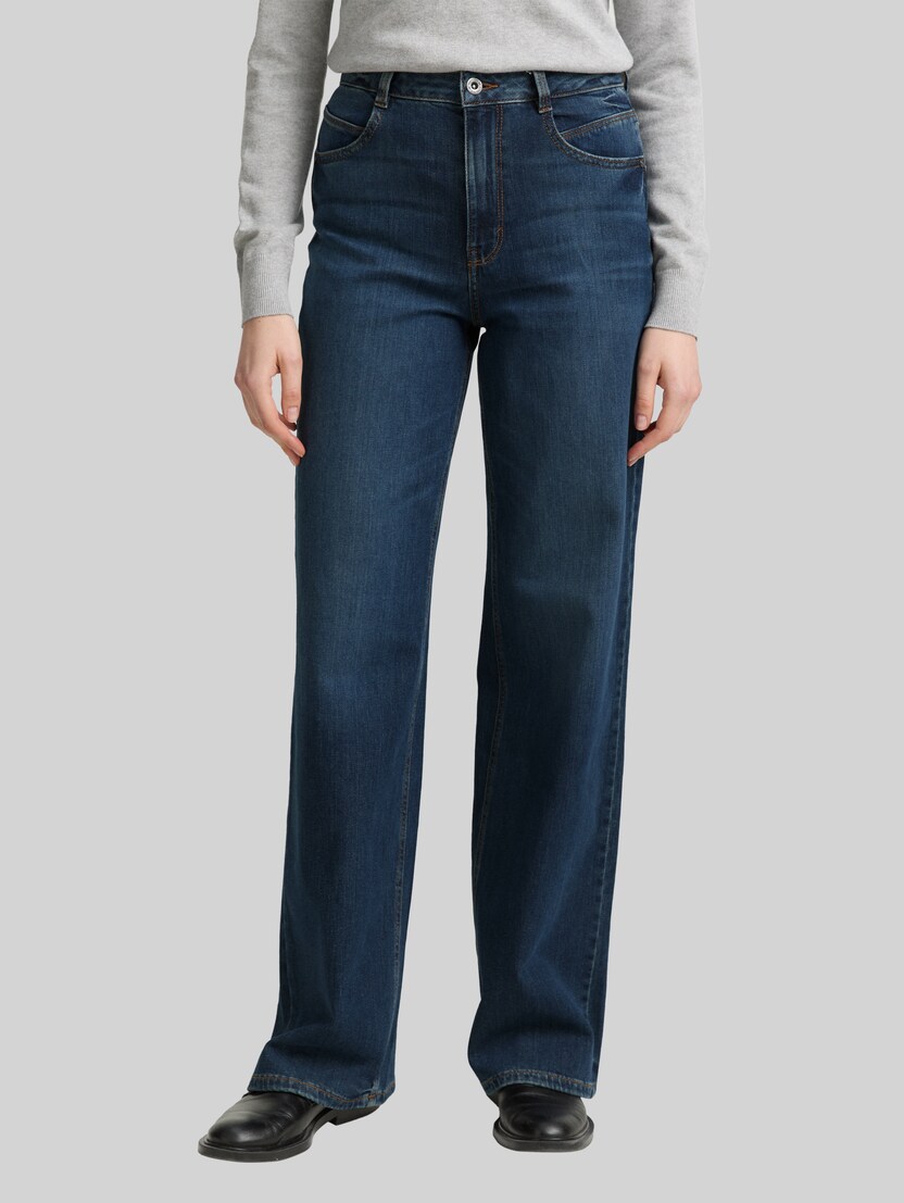 TTMADINA WIDE Jeans von Women, Used Mid Stone Blue Denim