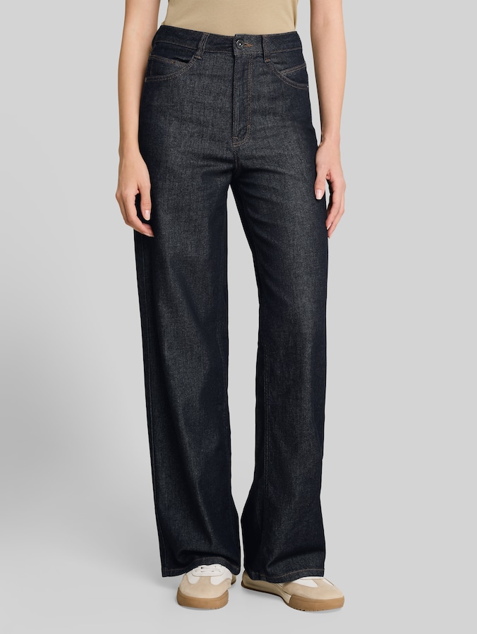 TTMADINA WIDE Jeans by Women, Rinsed Blue Denim