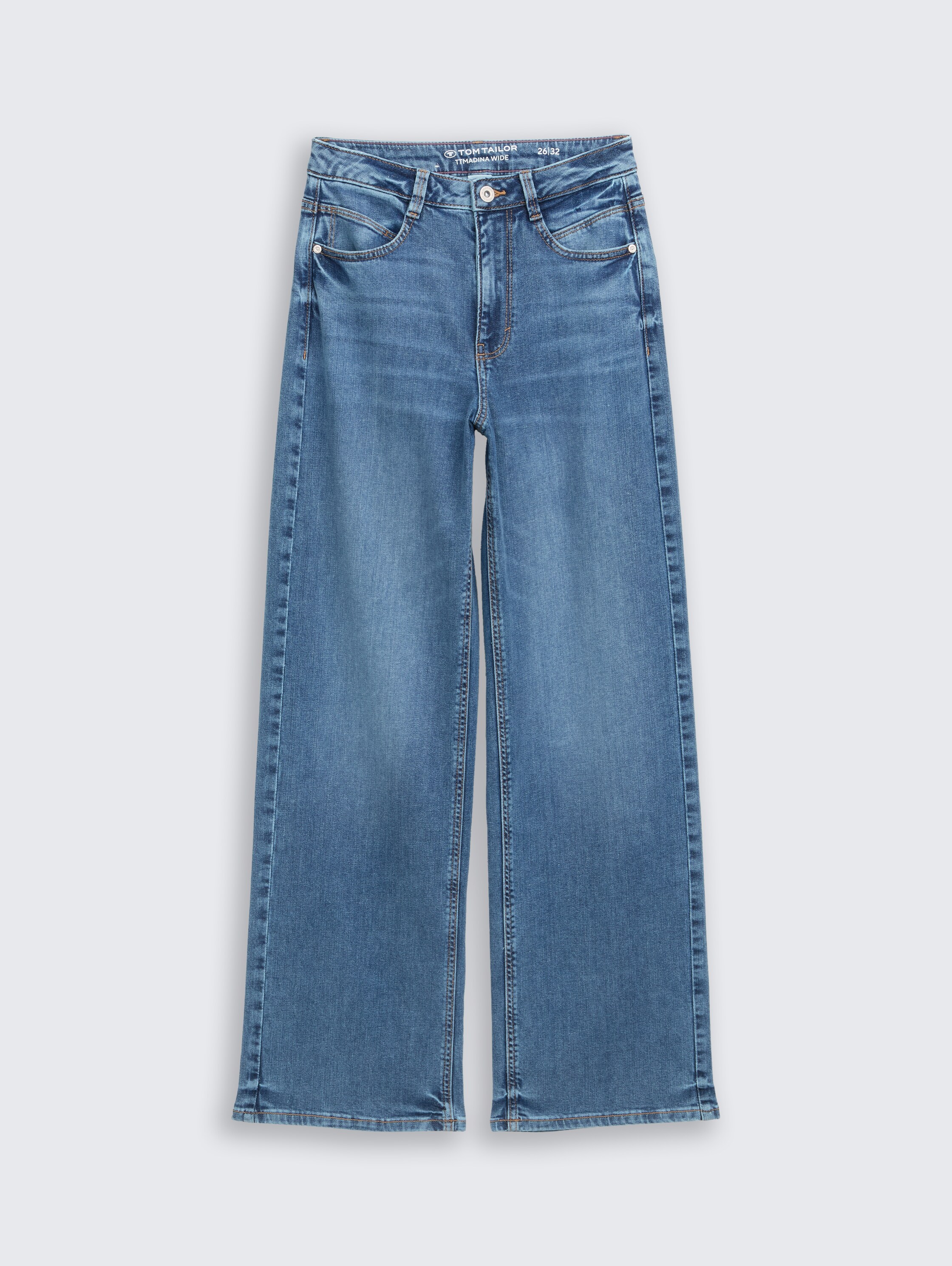 TTMADINA WIDE Jeans - mid_stone_wash_denim - 