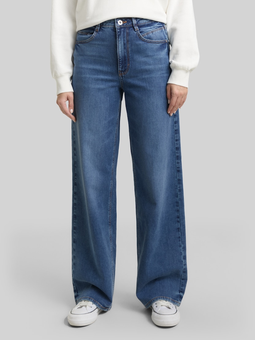 TTMADINA WIDE Jeans von Women, mid stone wash denim