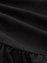 Jacquard T-Shirt mit Peplum - deep black - Material-Ansicht