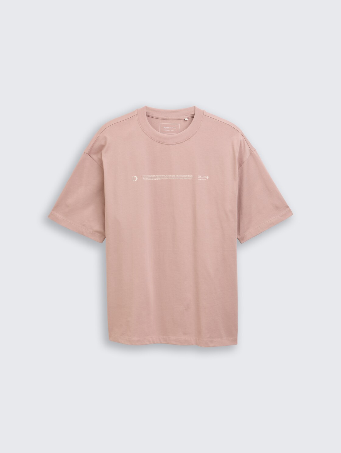 Heavy-Jersey T-Shirt mit Print - smoky rose - Vorder-Produkt-Ansicht