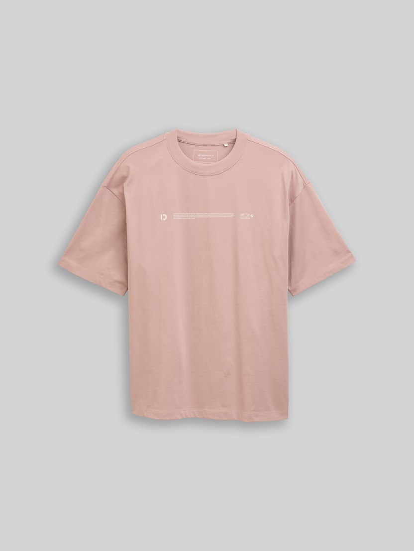 Heavy-Jersey T-Shirt mit Print von Denim Male, smoky rose