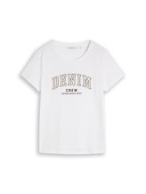 Selected, T-shirt with leopard print by Tom Tailor, white