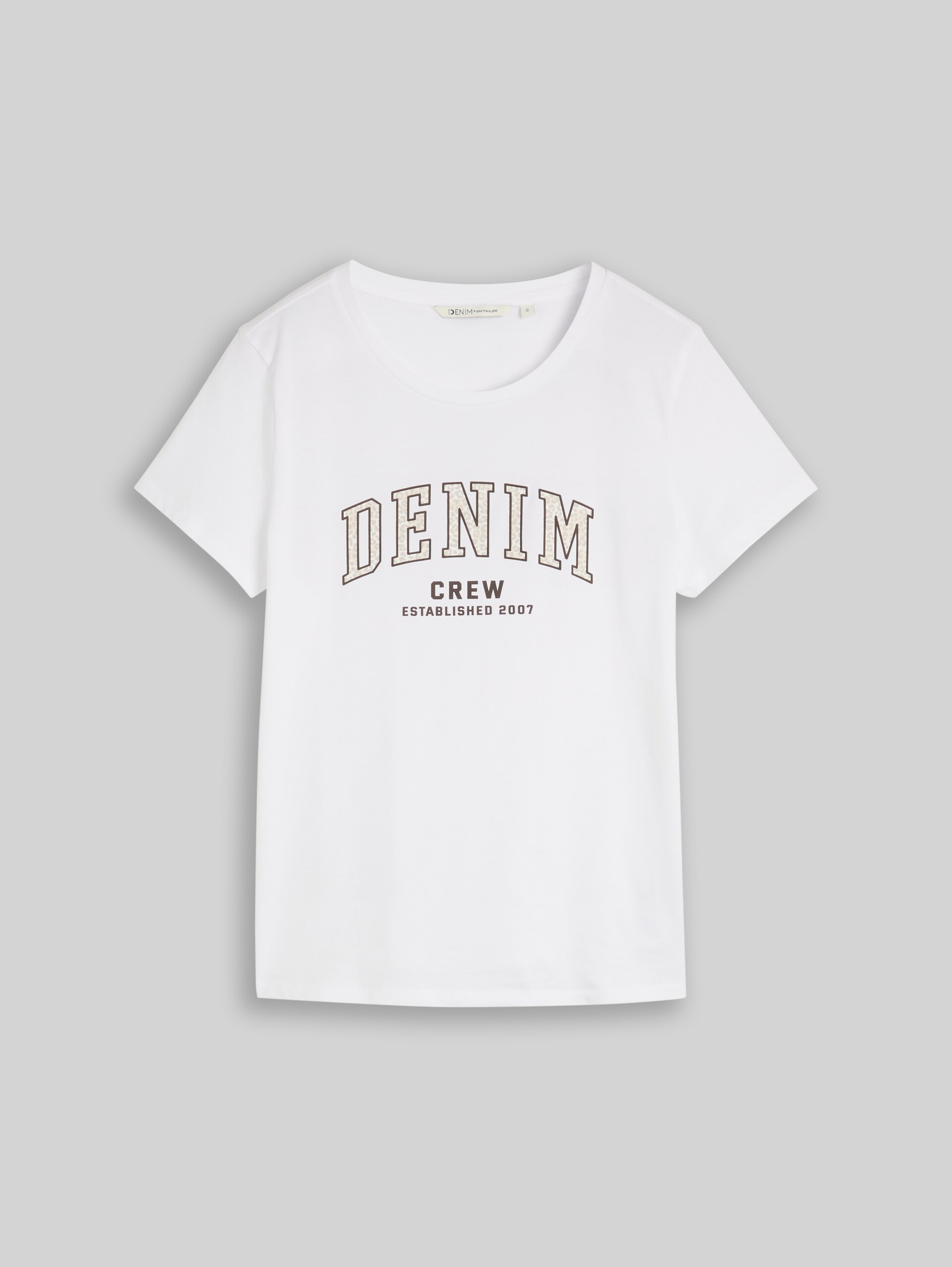 T-shirt with leopard print - bright white - Front product view