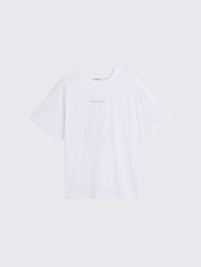 Oversize T-Shirt mit Rückenprint von Denim Female, White