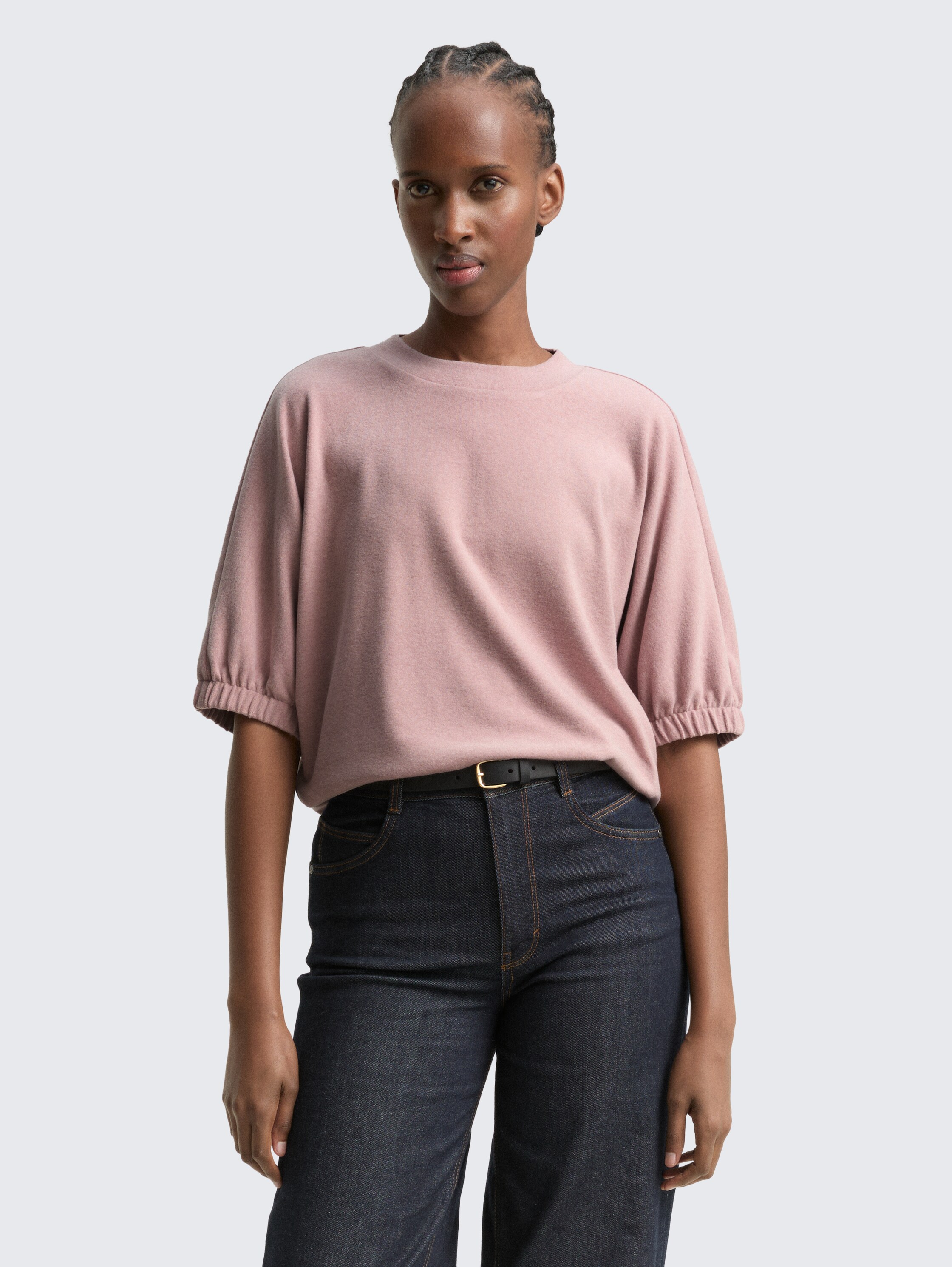 Boxy fit T-shirt - antique_rose_melange - 