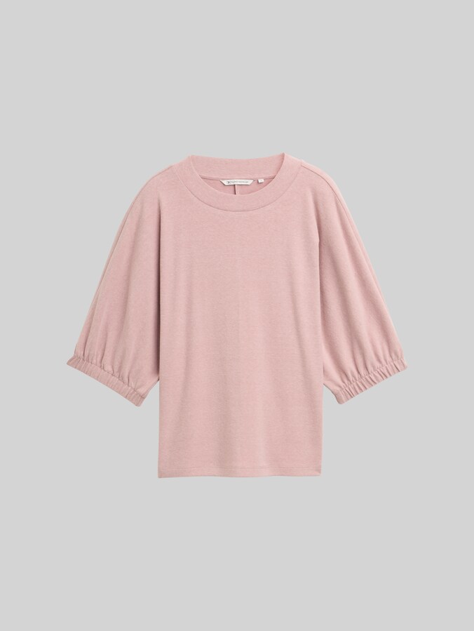 Boxy Fit T-Shirt von Denim Female, Antique Rose Melange
