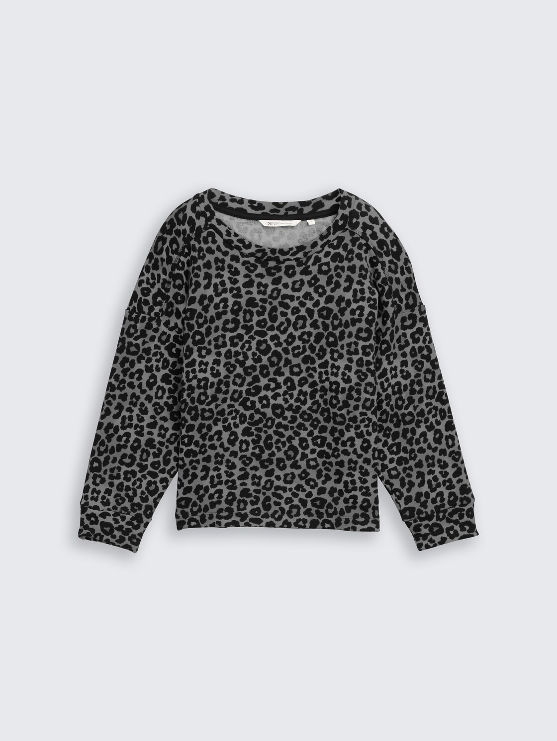 Sweatshirt mit 7/8-Arm - dark grey black leo - Vorder-Produkt-Ansicht