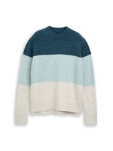 Non sélectionné, Pull en maille avec blocs de couleur par , bleu