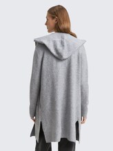 Cardigan mit Kapuze - Cement Grey Mélange