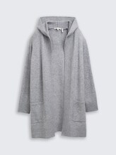 Cardigan mit Kapuze - Cement Grey Mélange