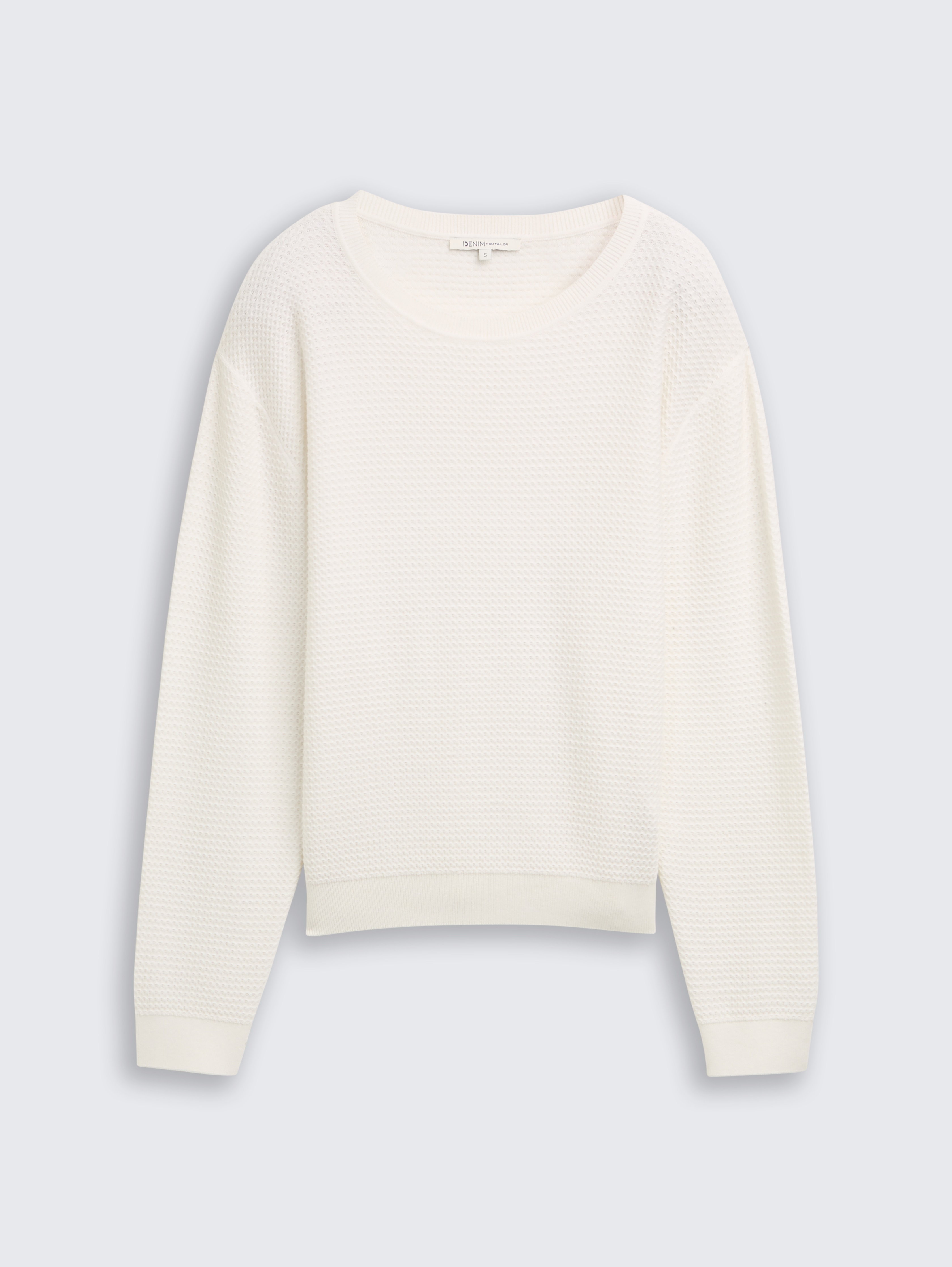 Strickpullover mit Rundhalsausschnitt von Denim Female, off white