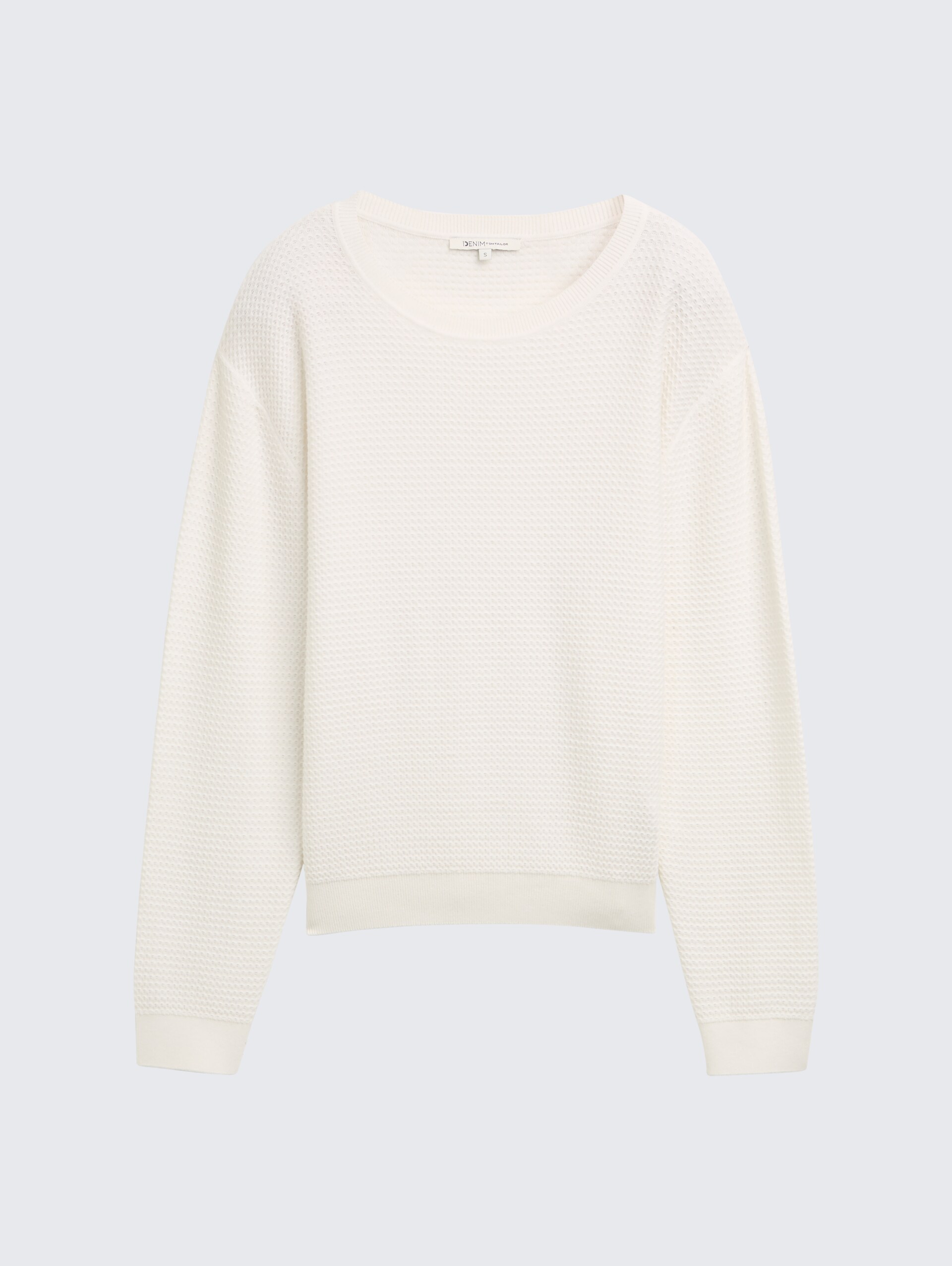 Strickpullover mit Rundhalsausschnitt - off white