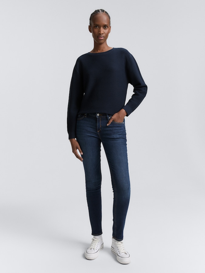 Strickpullover mit Rundhalsausschnitt von Denim Female, sky captain blue