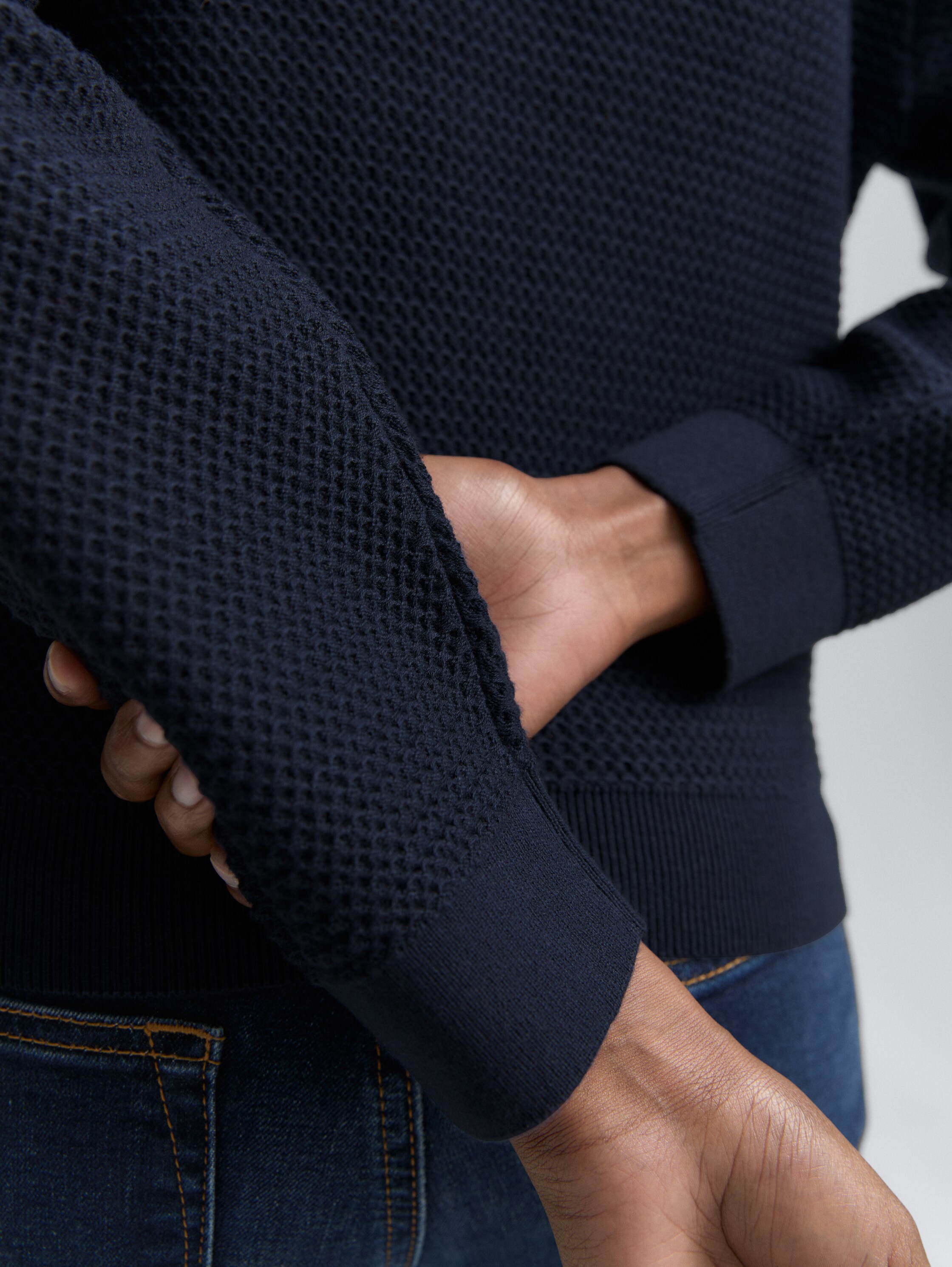 Strickpullover mit Rundhalsausschnitt - sky_captain_blue_1 - 