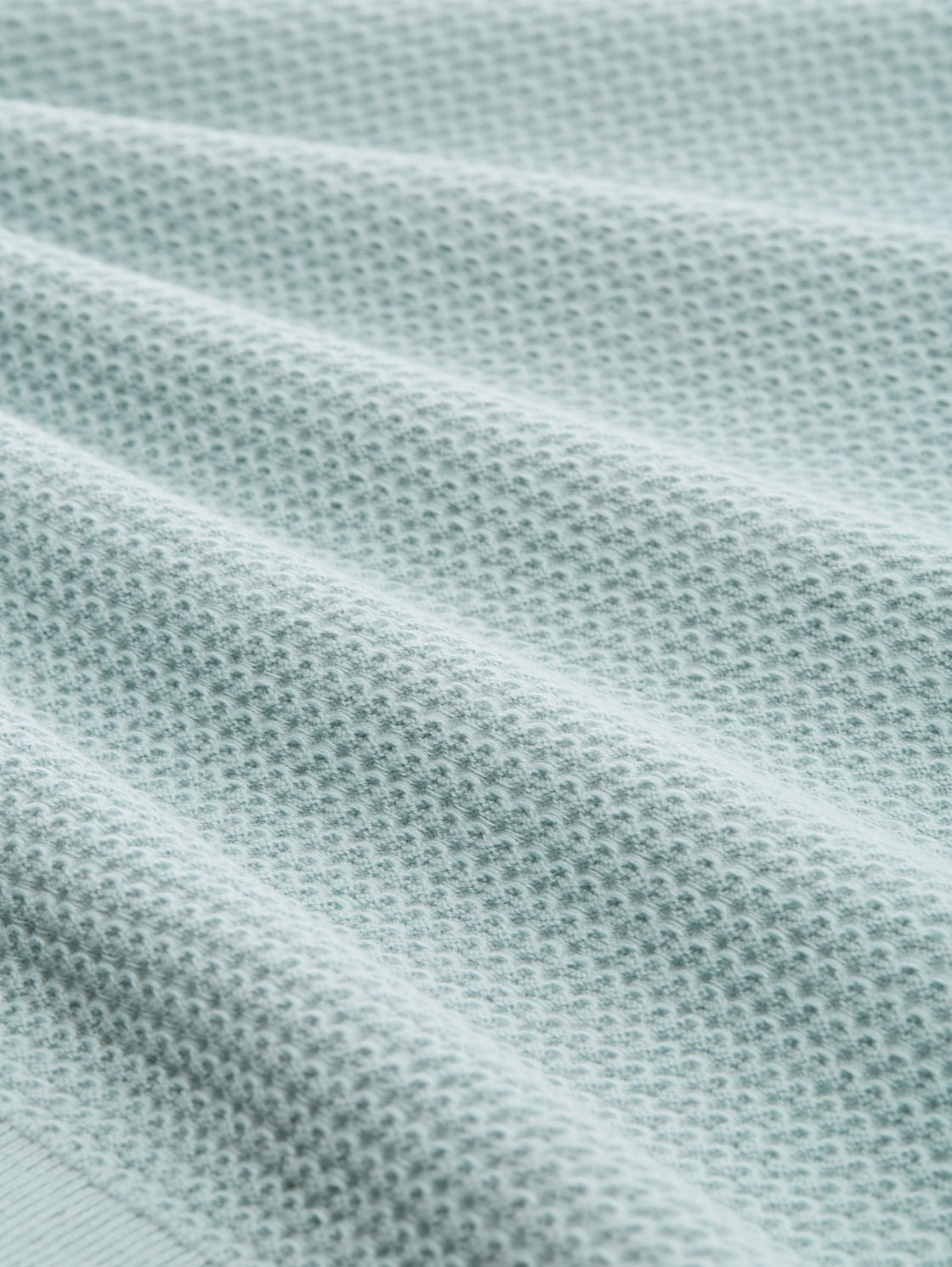 Strickpullover mit Rundhalsausschnitt - Silver Cloud Blue - Material-Ansicht