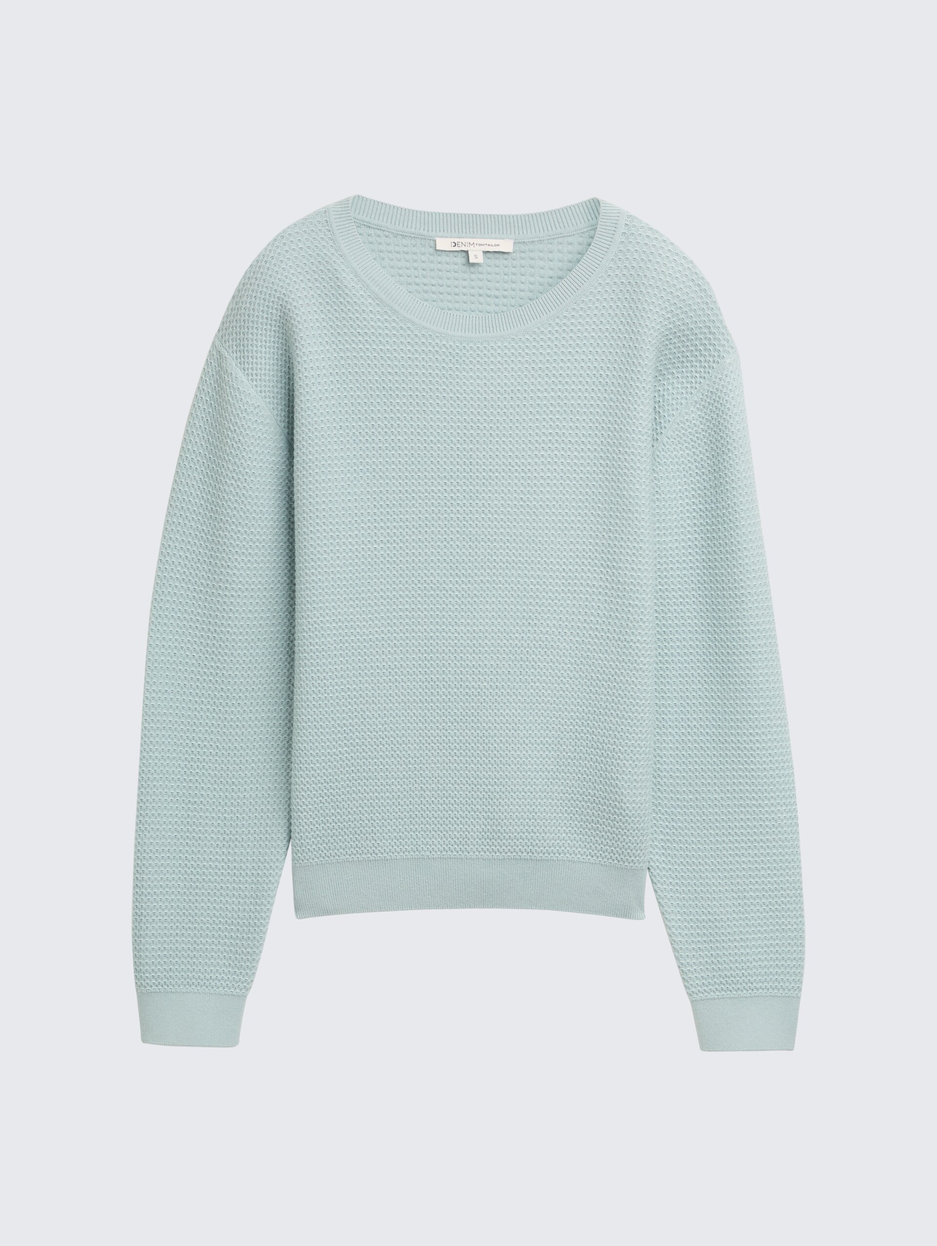 Strickpullover mit Rundhalsausschnitt - Silver Cloud Blue