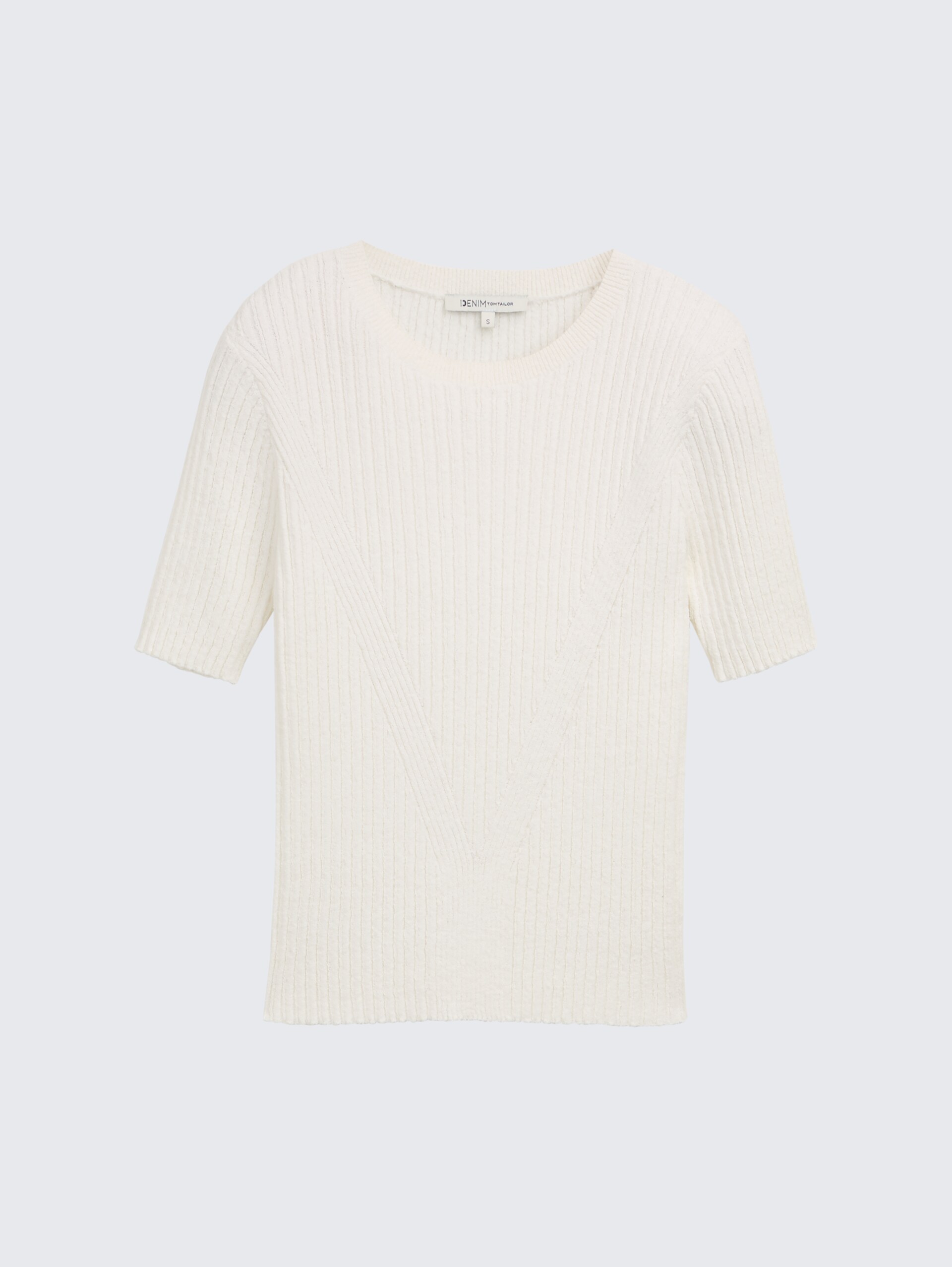 Knitted jumper with ribbed texture - off white