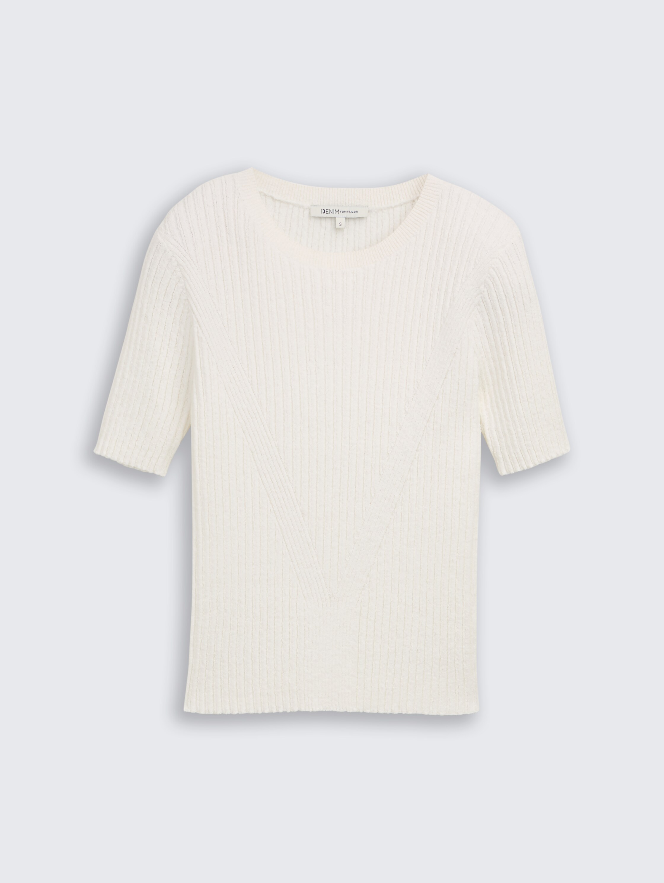 Knitted jumper with ribbed texture - off white