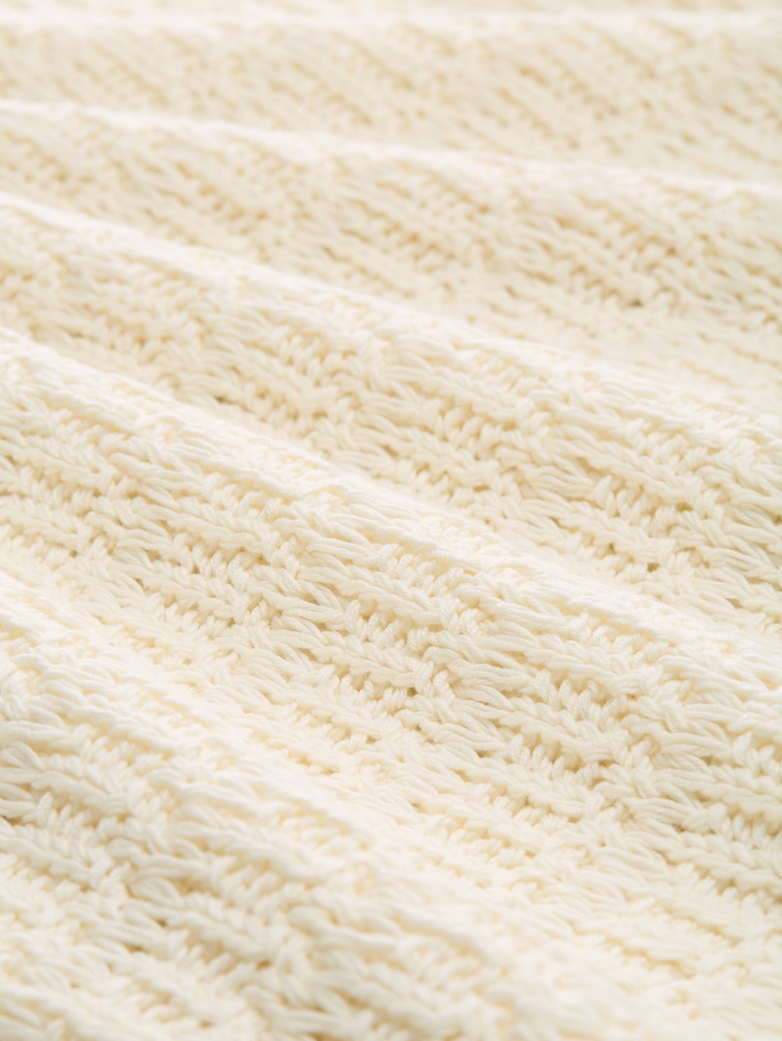 Relaxed Fit Strickpullover - off white - Material-Ansicht