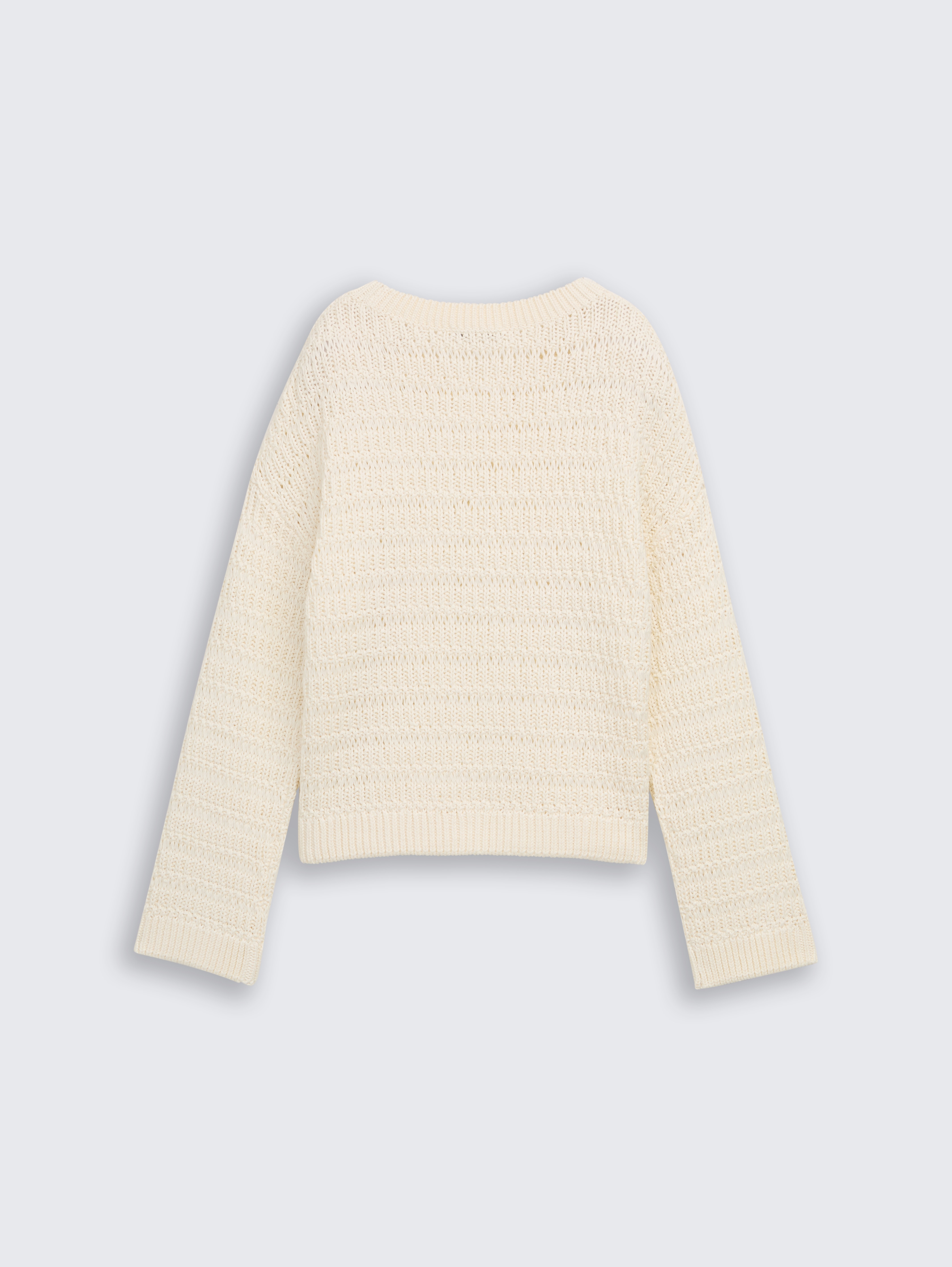 Relaxed Fit Strickpullover von Denim Female, off white